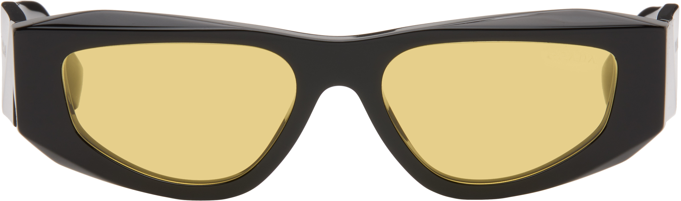 Black 'Prada Symbole' Sunglasses by Prada Eyewear on Sale