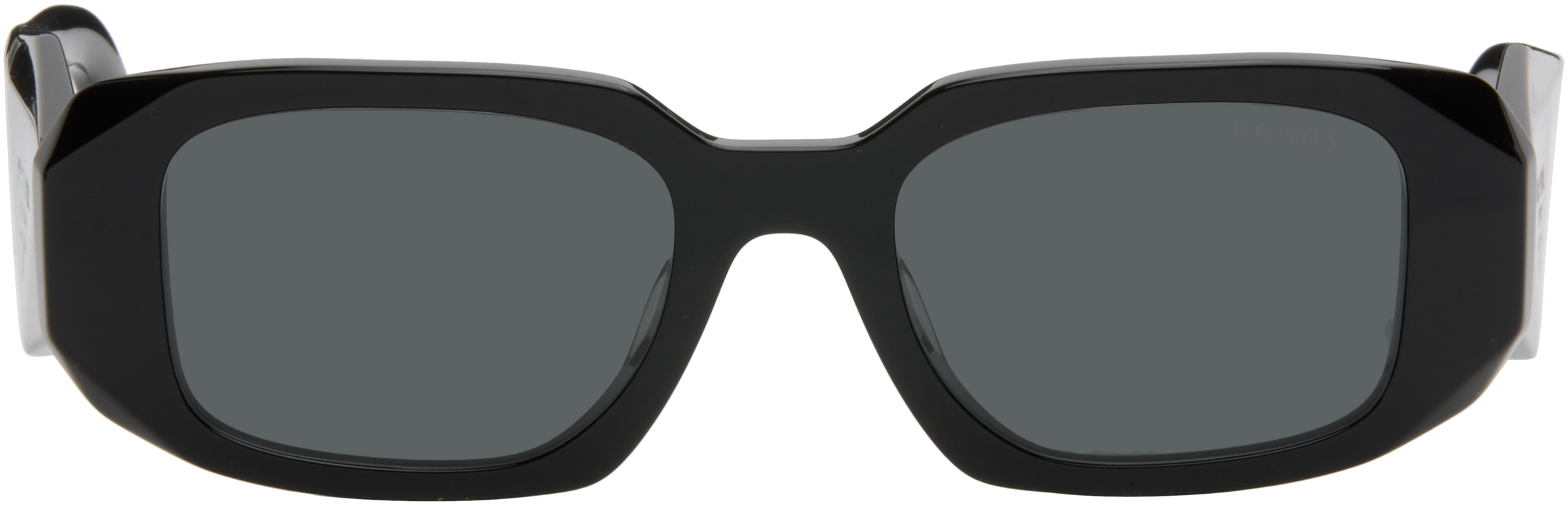 Black 'Prada Symbole' Sunglasses by Prada Eyewear on Sale