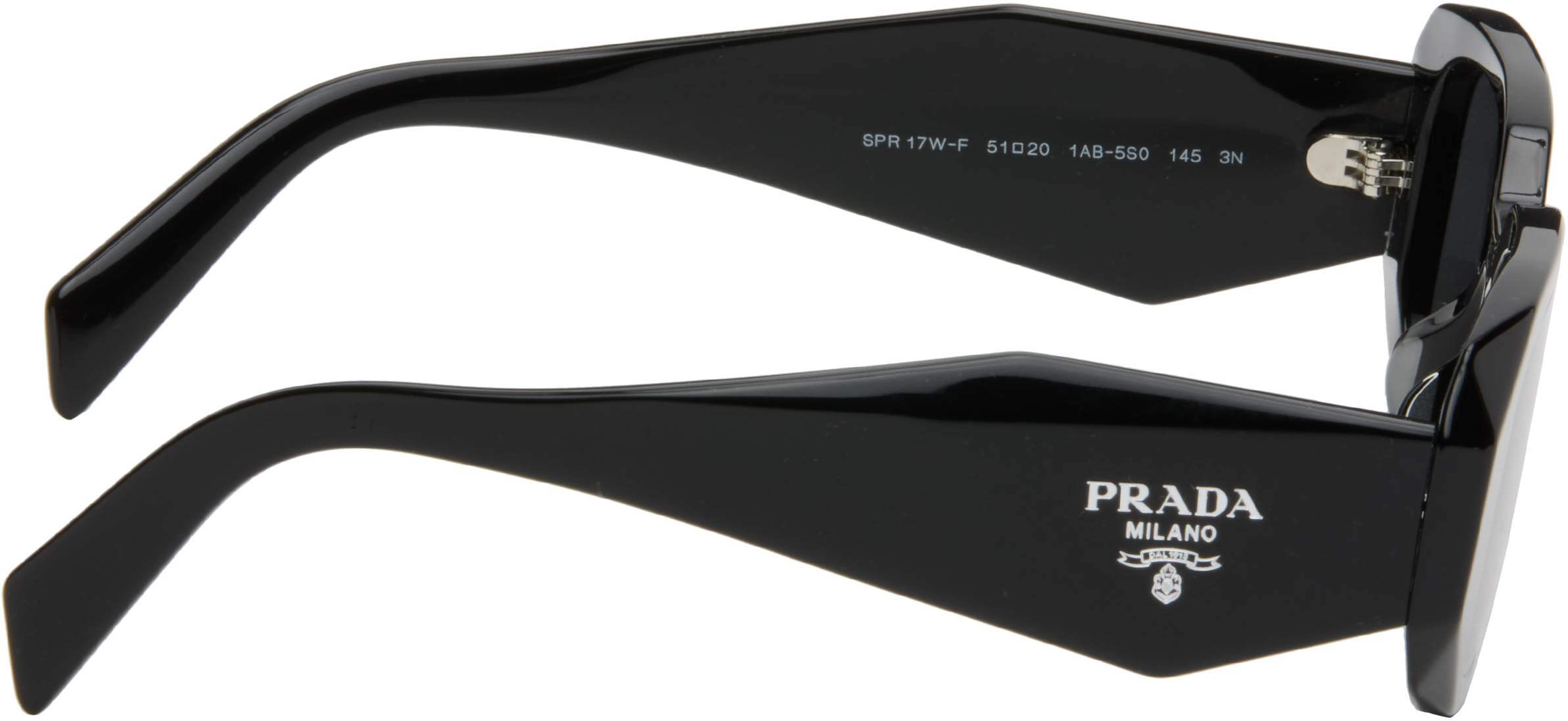 Prada Black ' Symbole' Sunglasses In Black