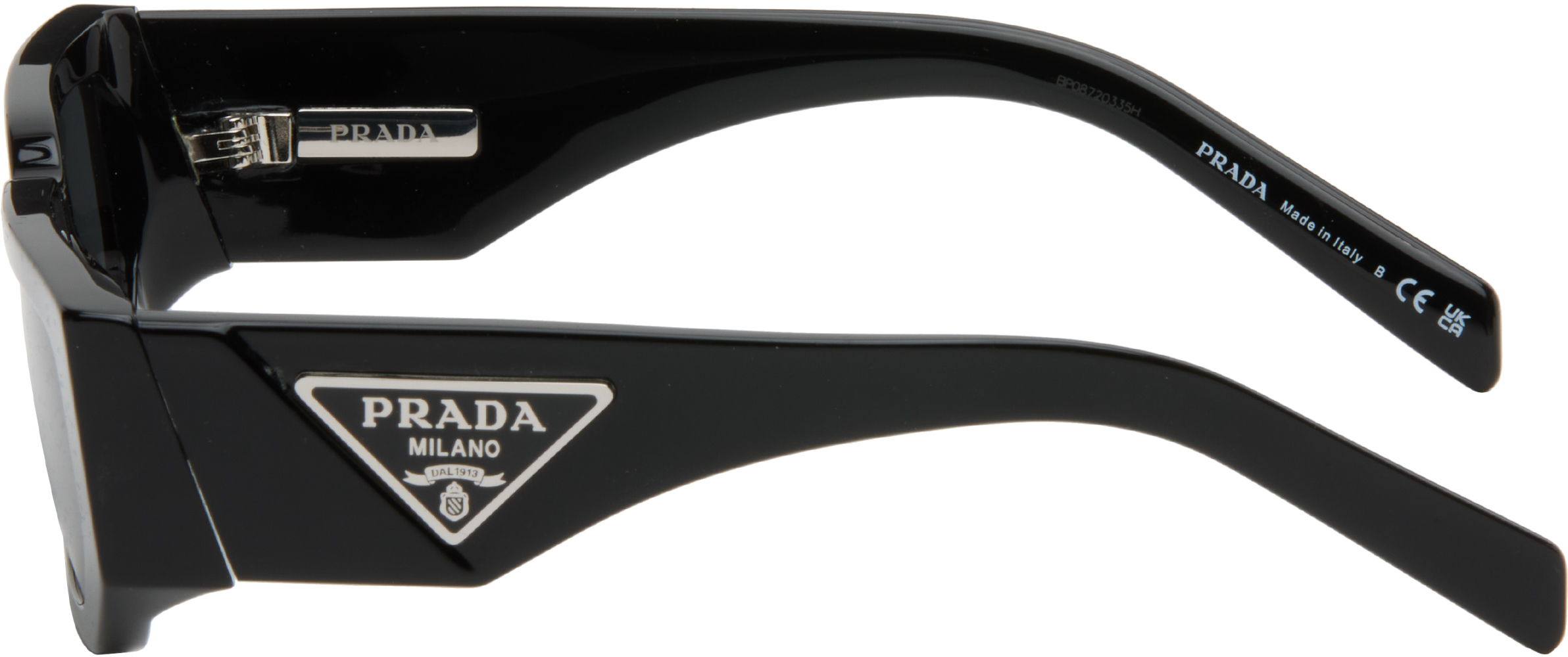 Prada Eyewear Rectangular-frame Sunglasses In Black