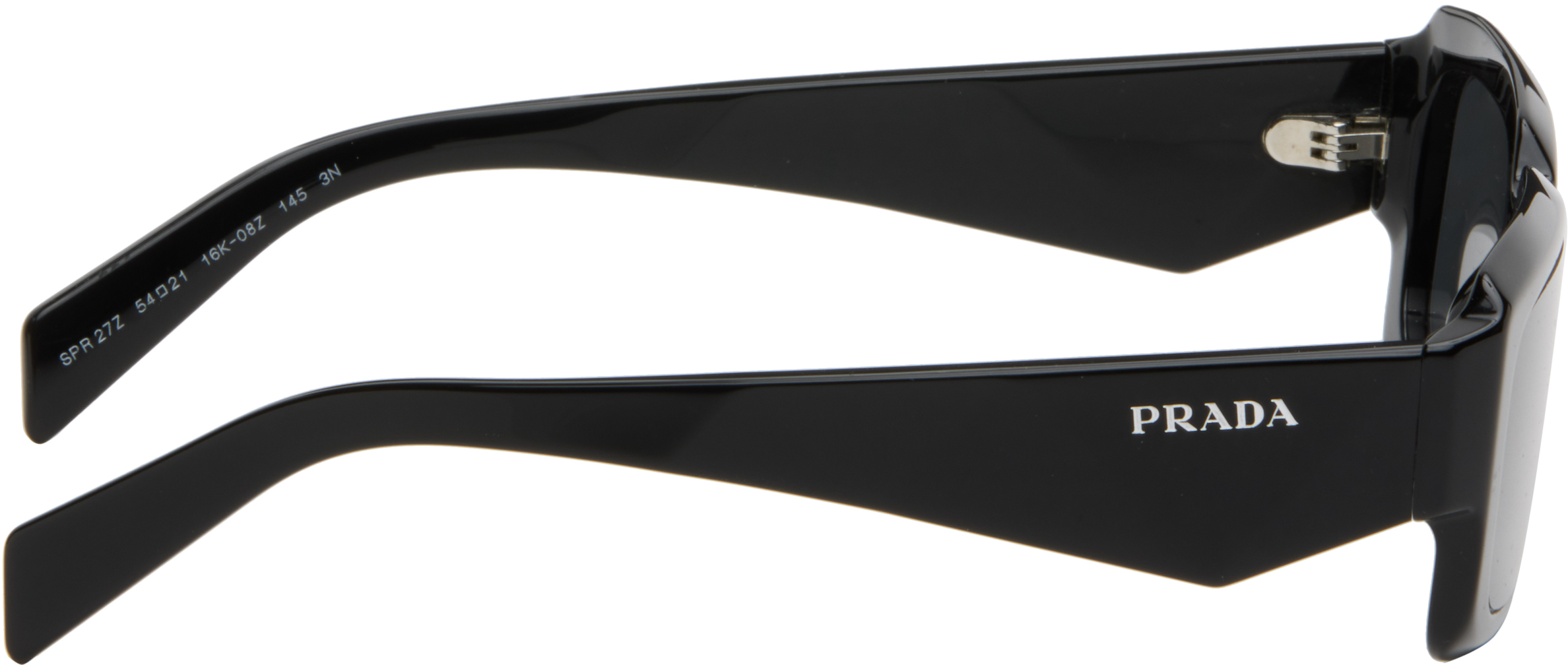 Prada Symbole Rectangular Sunglasses In Black