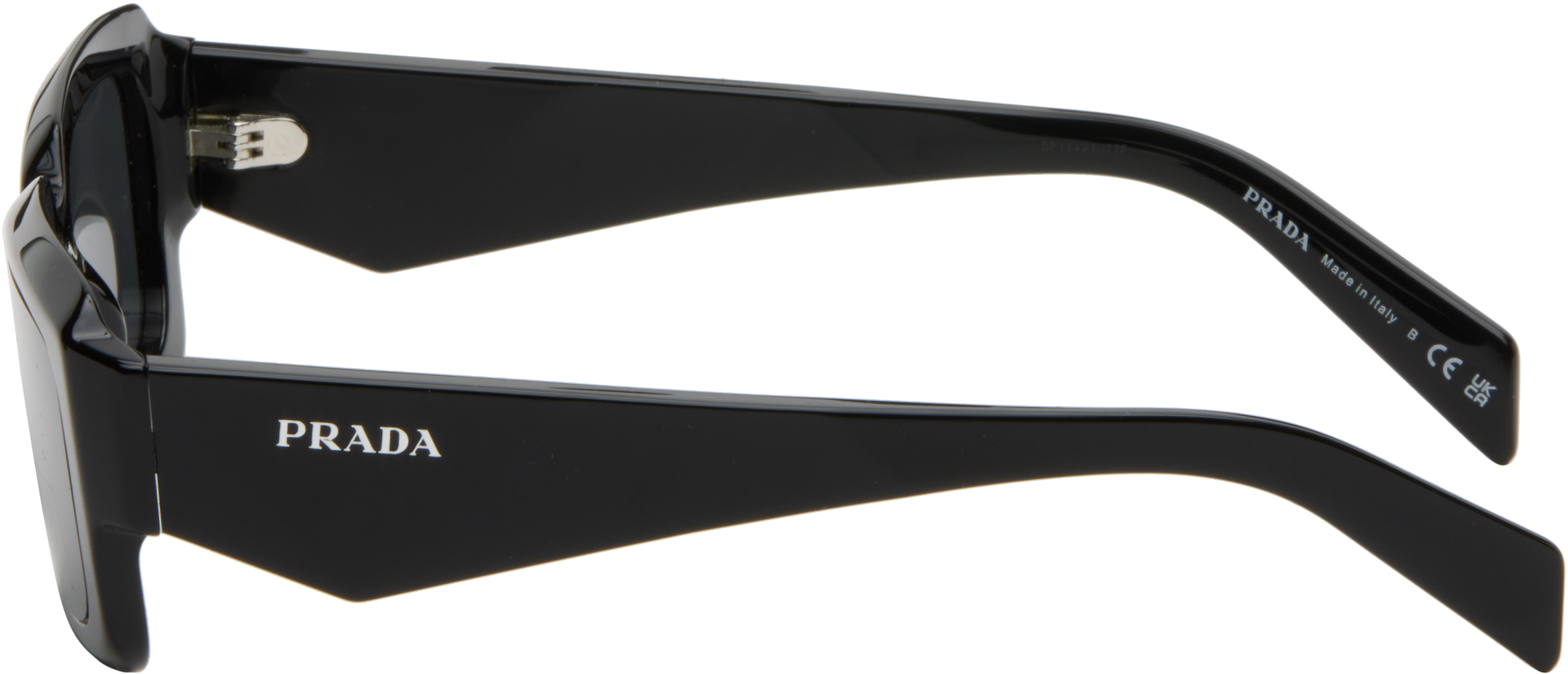 Prada Symbole Rectangular Sunglasses In Black