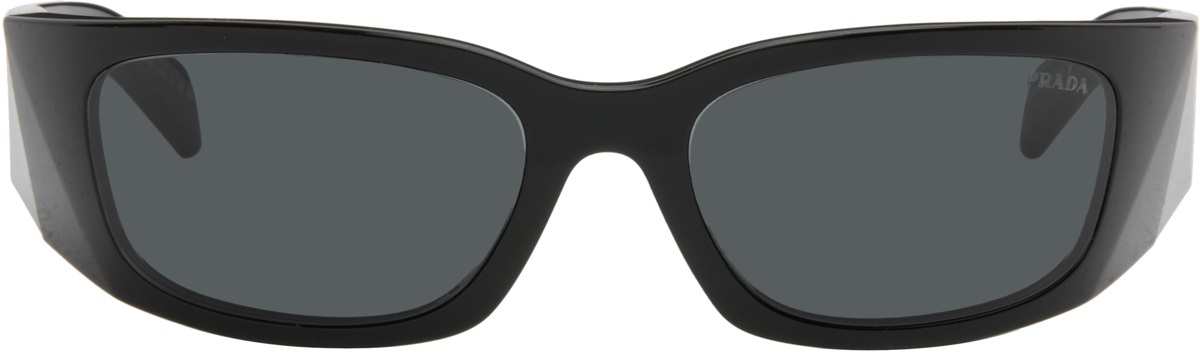 Black 'Prada Symbole' Sunglasses by Prada Eyewear on Sale