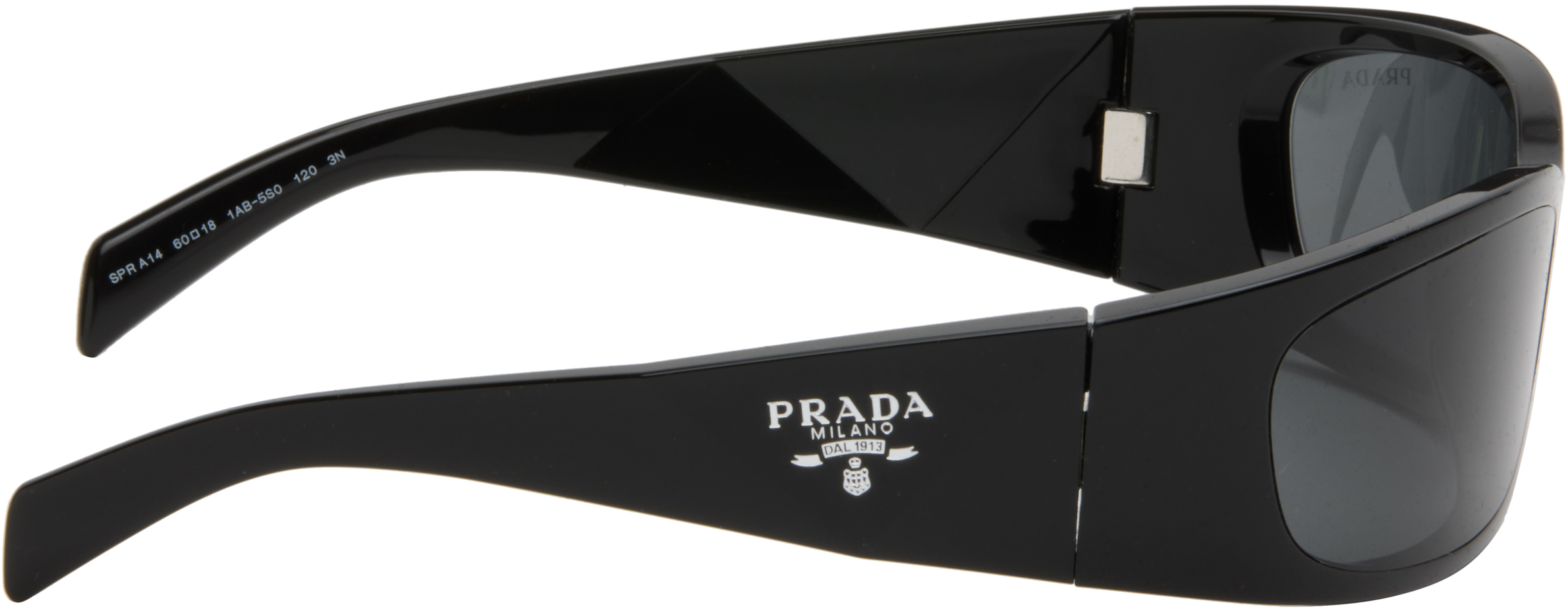 Prada Rectangular Frame Sunglasses In Black