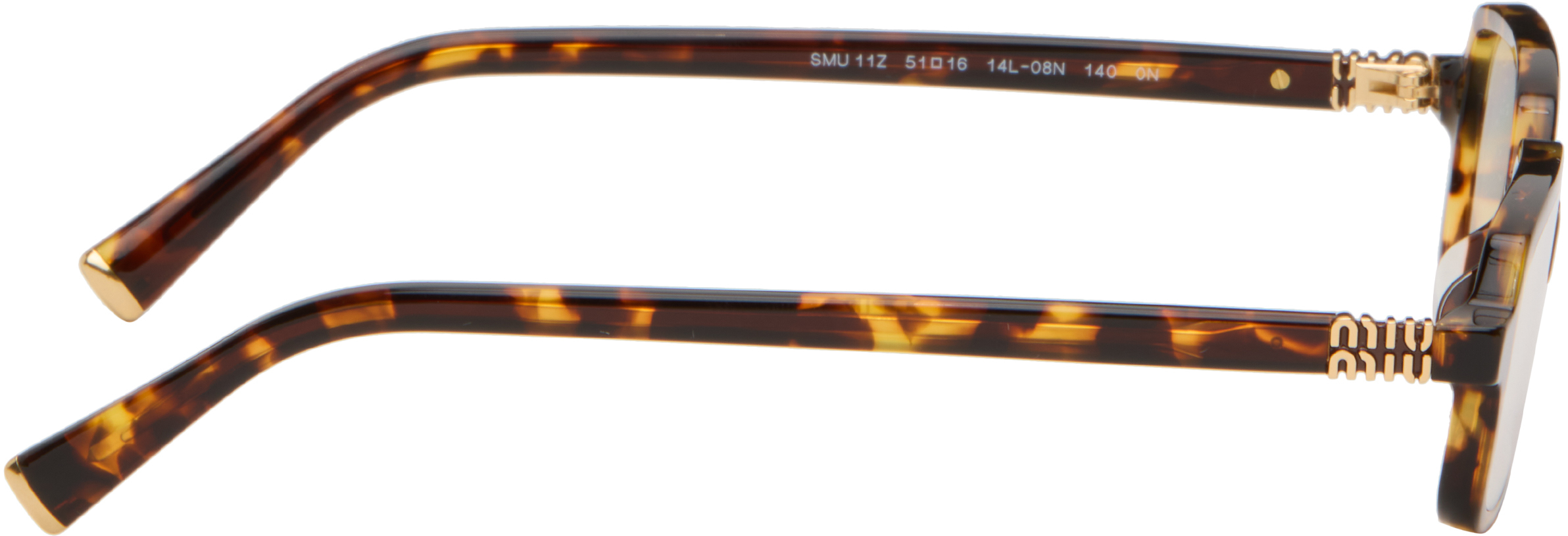 Miu Miu Brown Miu Regard Blue Light Glasses In Multi