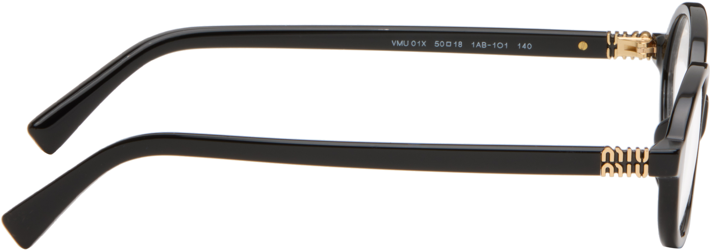 Miu Miu Black 'breaking The Rules' Oval Glasses In Black