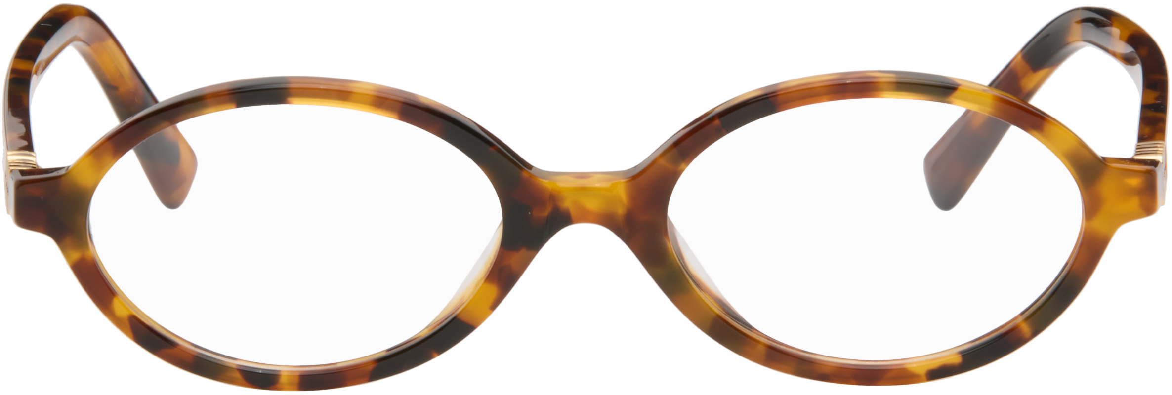 Miu Miu Brown Miu Regard Glasses In Brown