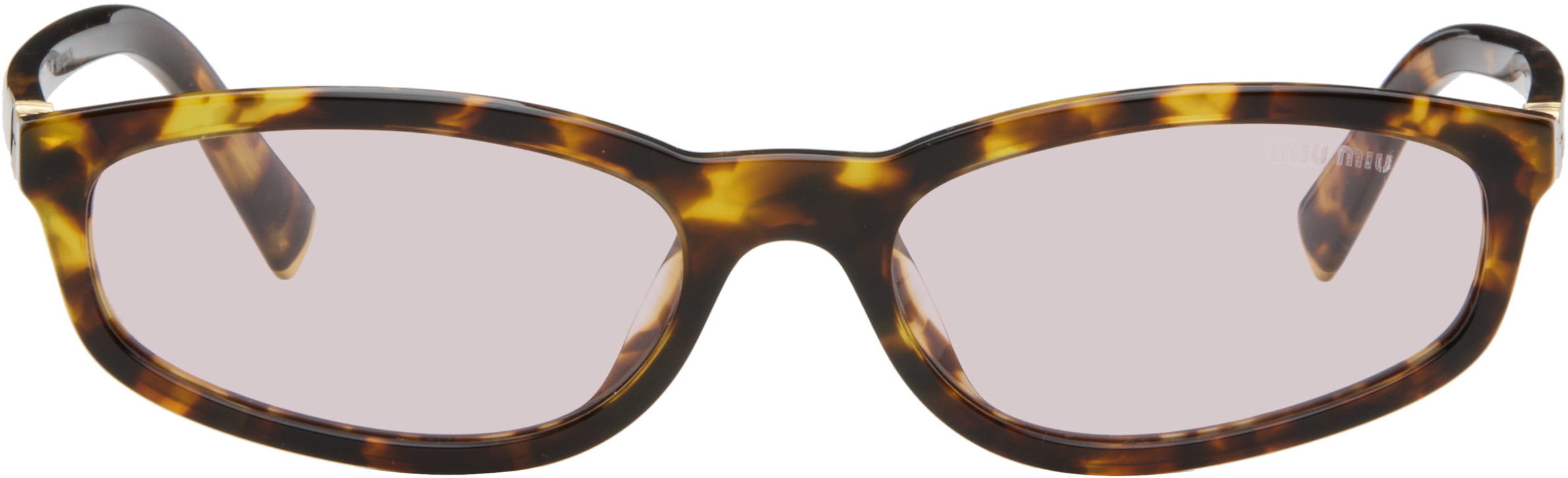 Miu Miu Brown Miu Regard Sunglasses In Brown