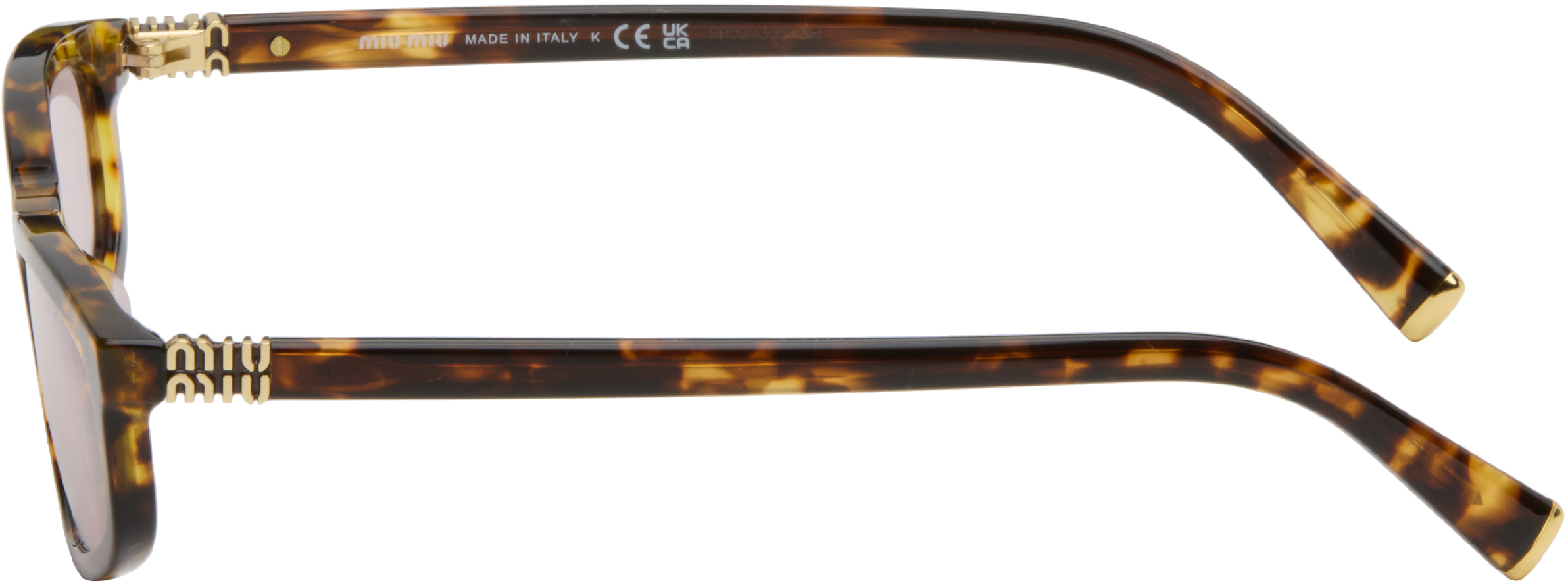 Miu Miu Brown Miu Regard Sunglasses In Brown