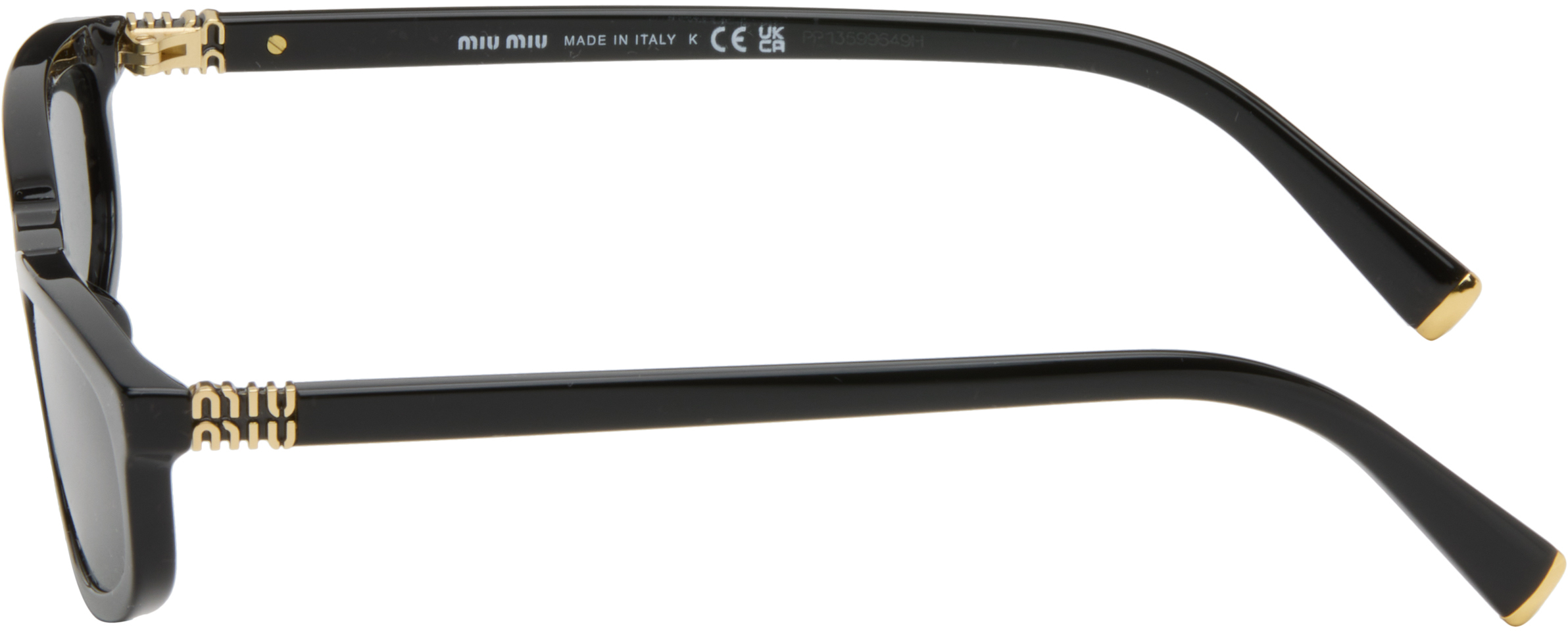 Miu Miu Black Miu Regard Sunglasses In Black