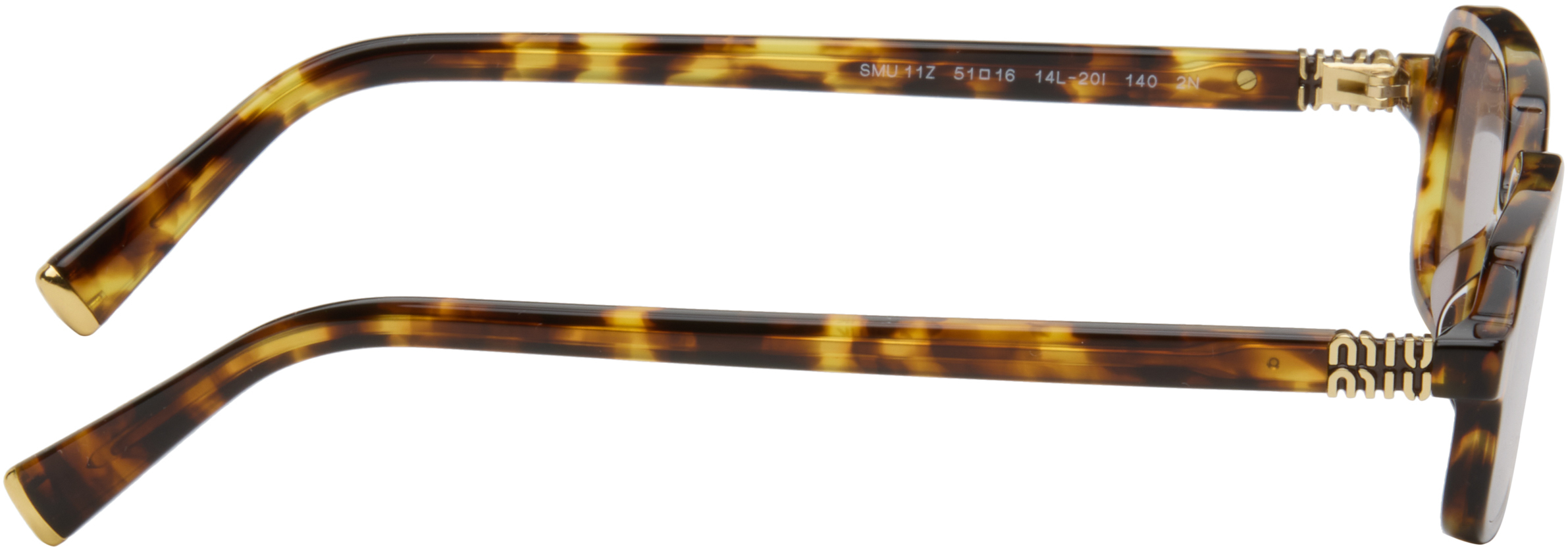 Miu Miu Brown Miu Regard Sunglasses In Brown