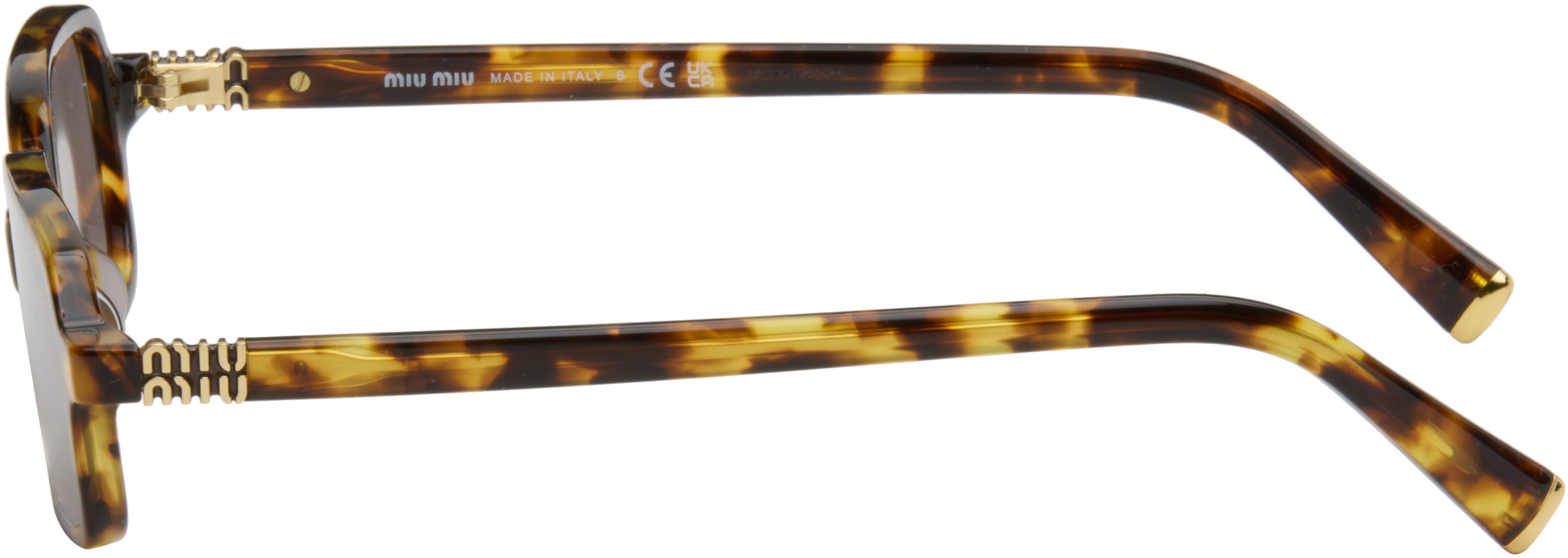 Miu Miu Brown Miu Regard Sunglasses In Brown