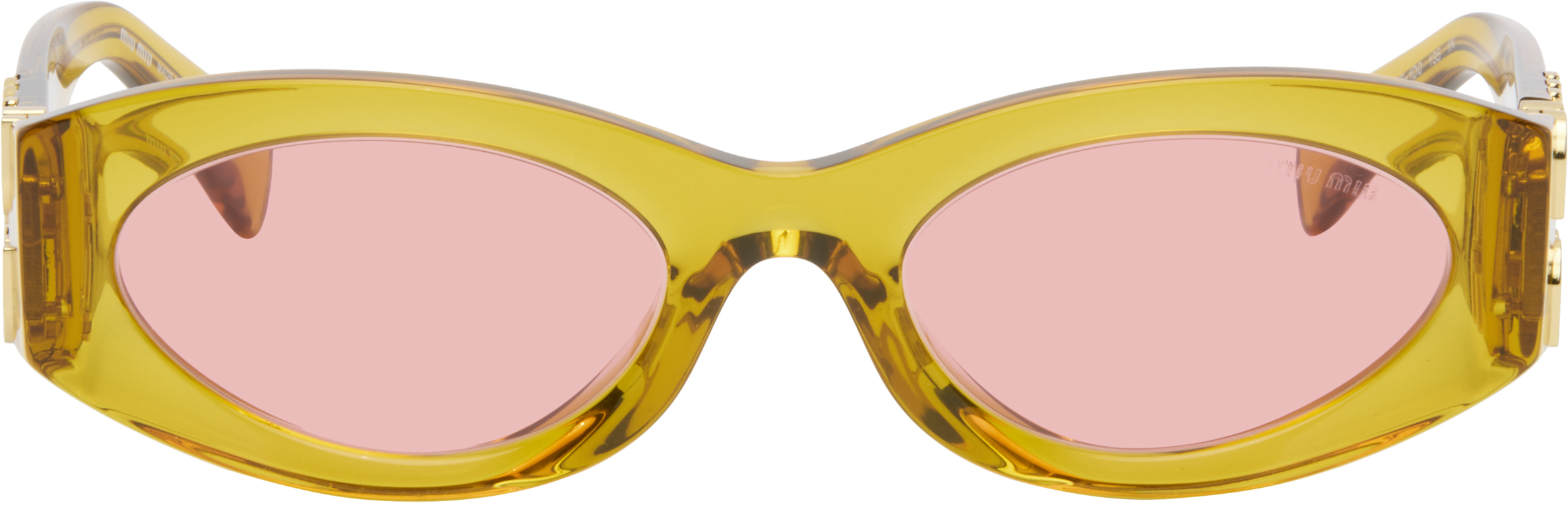 Miu Miu Orange Miu Glimpse Sunglasses
