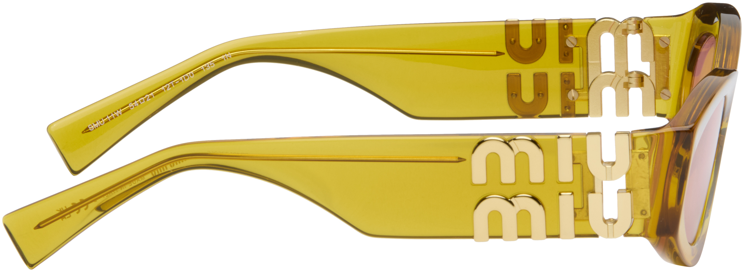 Miu Miu Orange Miu Glimpse Sunglasses