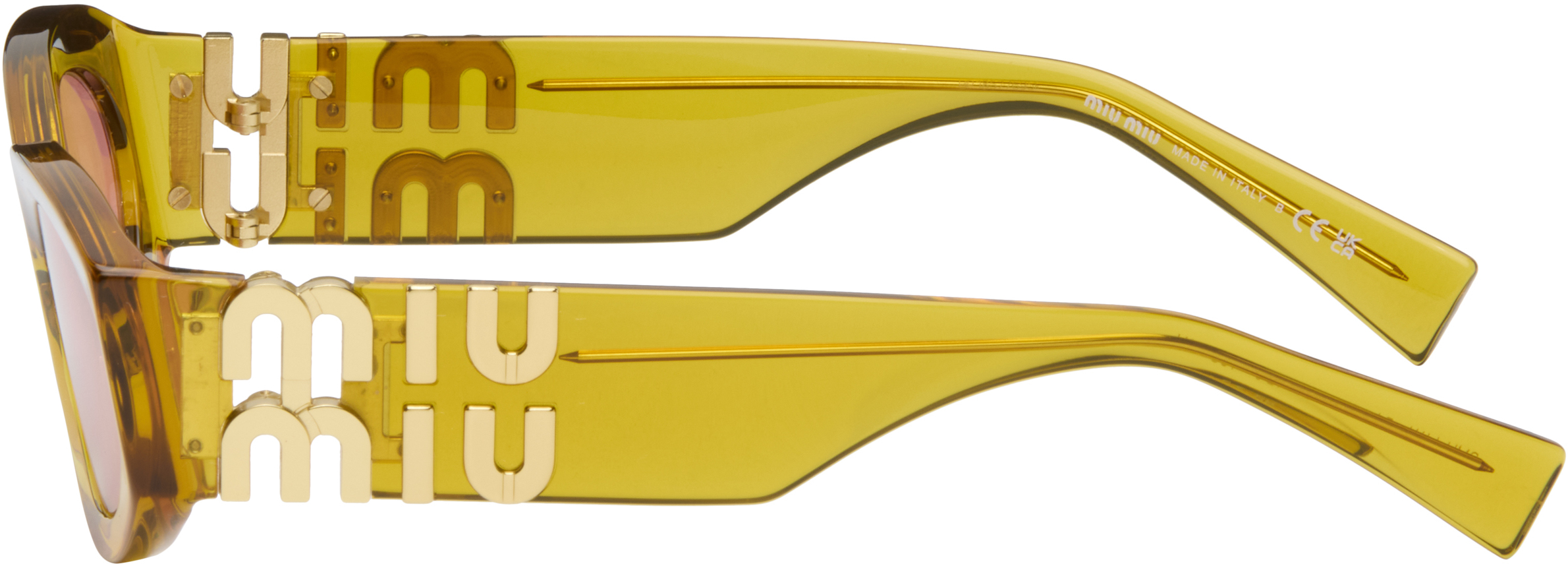 Miu Miu Orange Miu Glimpse Sunglasses