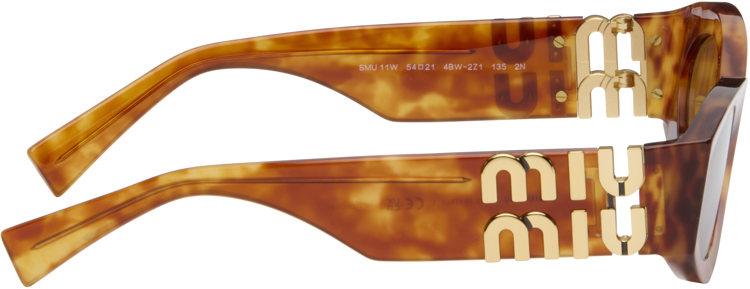 Miu Miu Glimpse Oval-frame Tortoiseshell Acetate Sunglasses