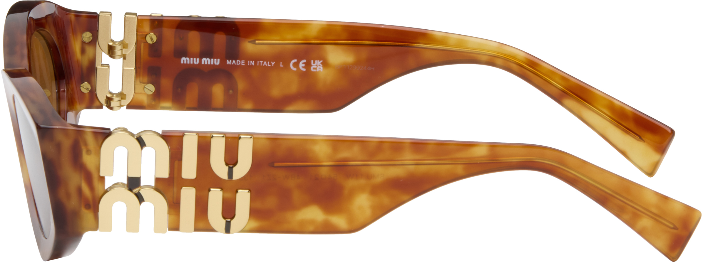 Miu Miu Glimpse Oval-frame Tortoiseshell Acetate Sunglasses