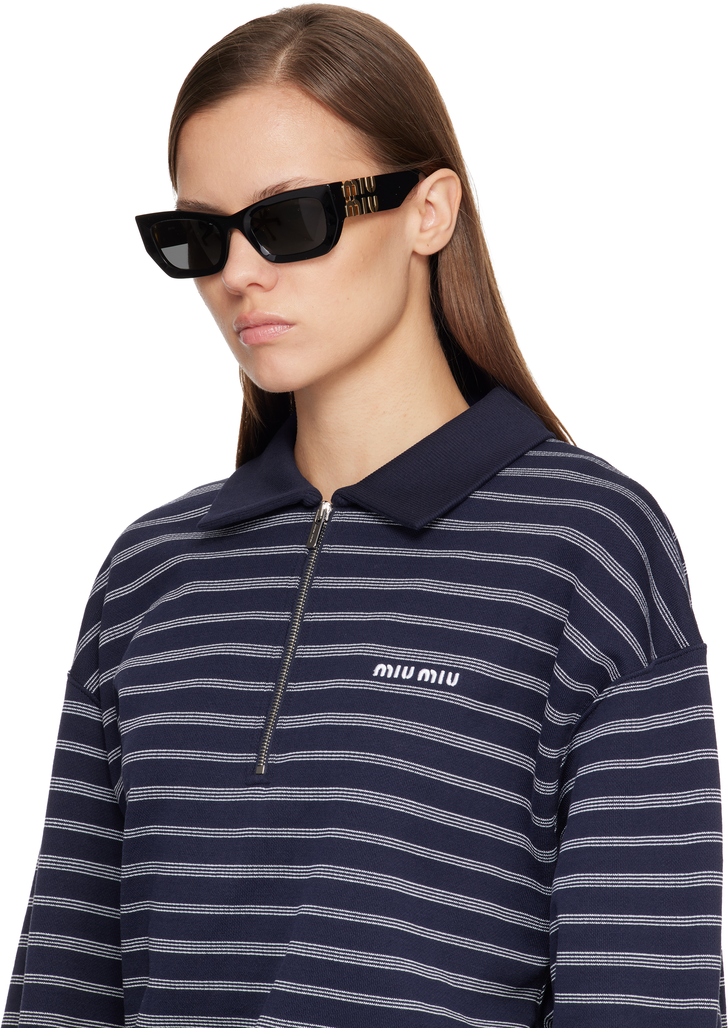 Miu Miu Black Miu Glimpse Sunglasses