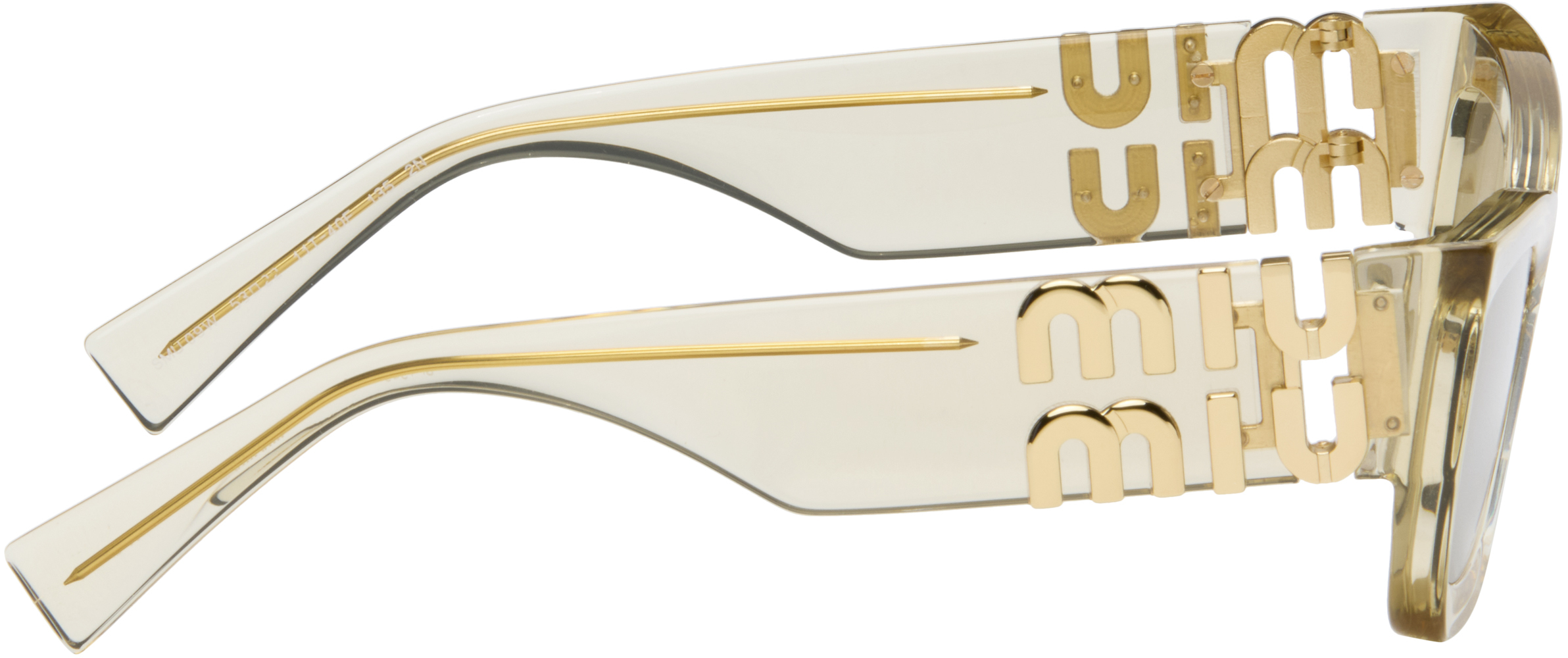 Miu Miu Yellow Miu Glimpse Sunglasses