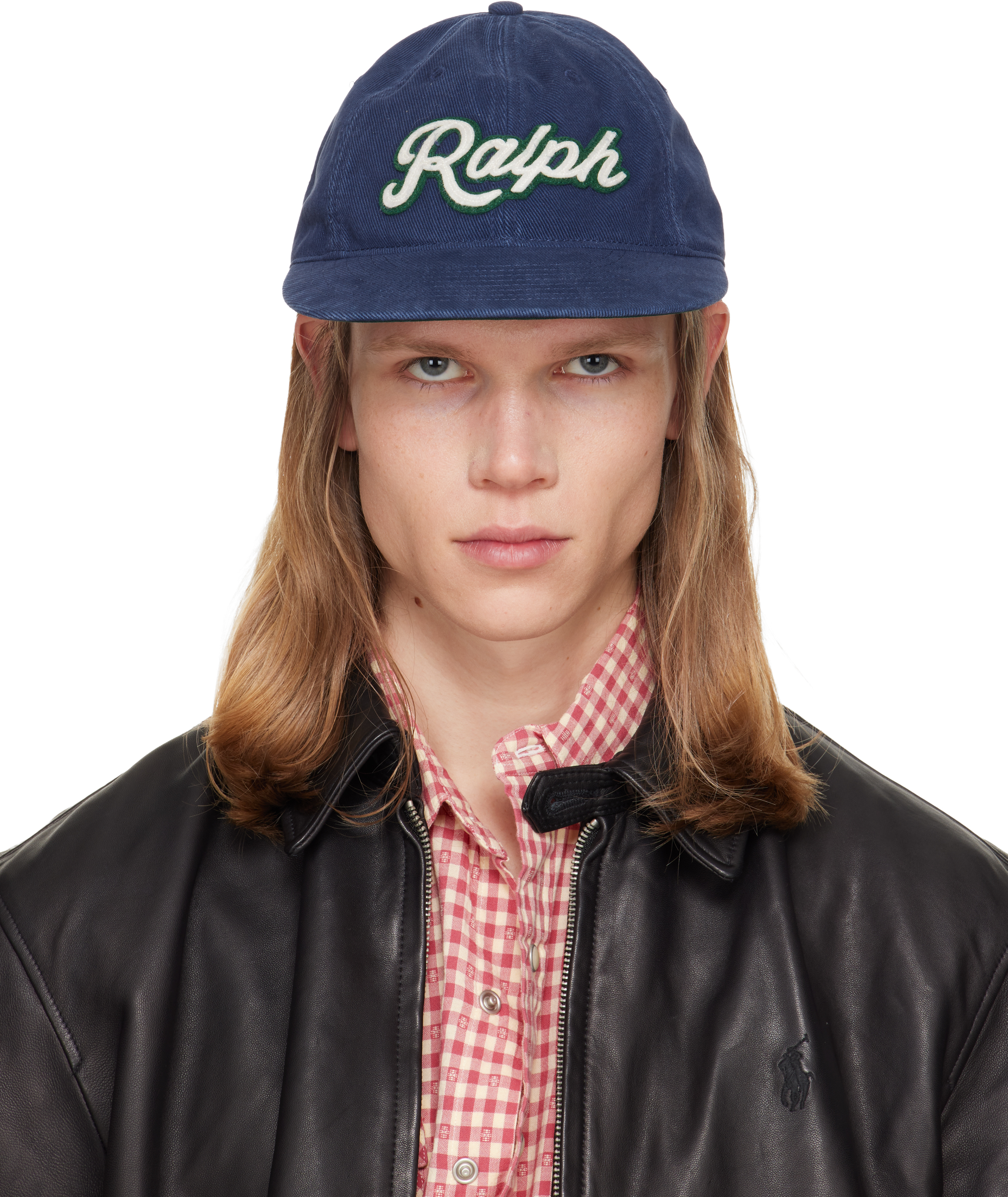 Polo Ralph Laurenのネイビー 'The Ralph Logo' ツイル ベースボール