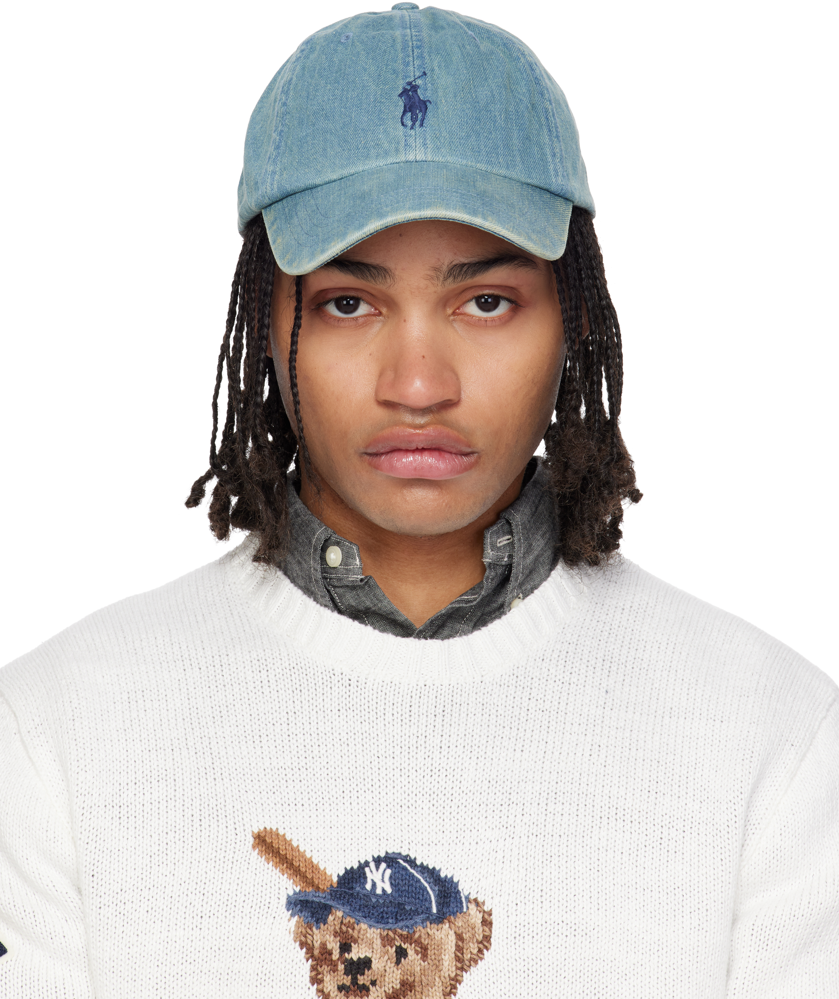 Polo Ralph Lauren: ブルー Indigo Denim ベースボールキャップ