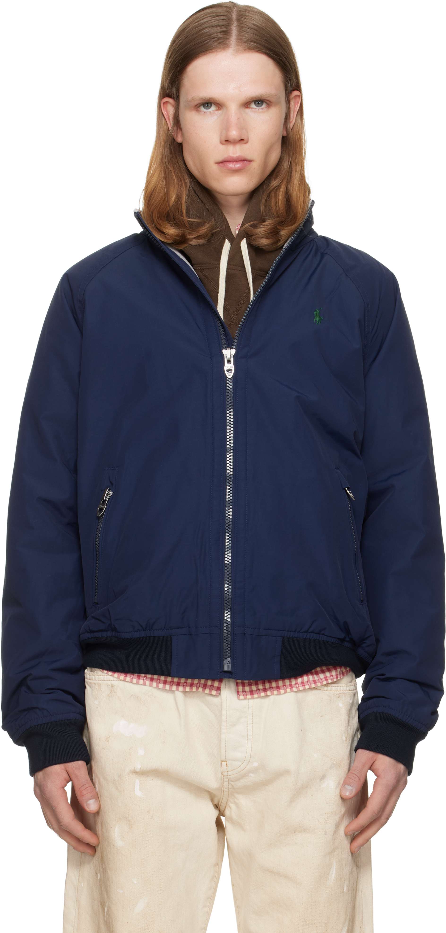 Polo by Ralph Lauren ナイロンジャケット M ネイビー Polo Ralph Lauren: ネイビー ナイロン ボンバージャケット | SSENSE 日本