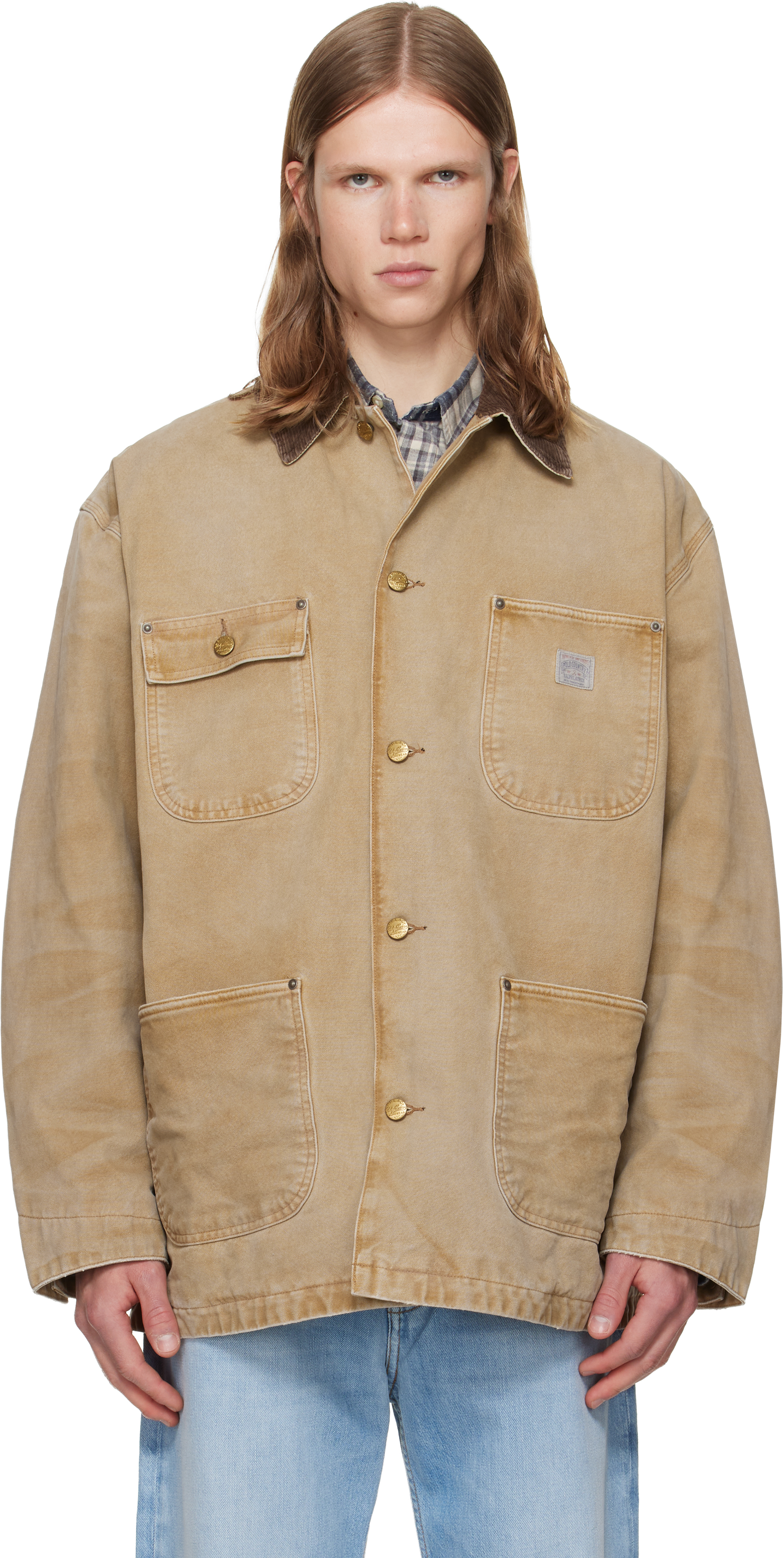 Polo Ralph Lauren: Tan Canvas Field Jacket | SSENSE
