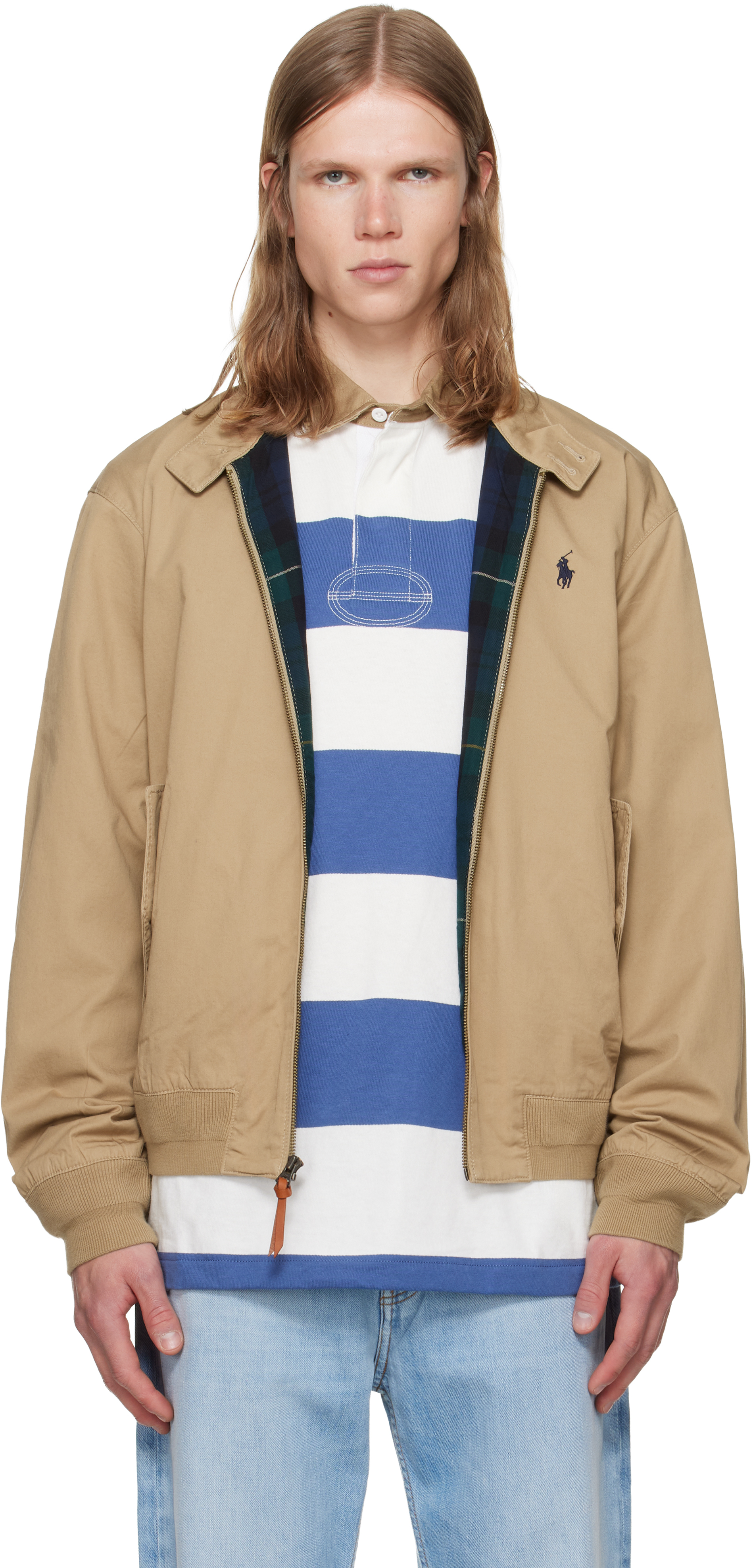 Tan 'The Bedford Twill' Jacket by Polo Ralph Lauren on Sale