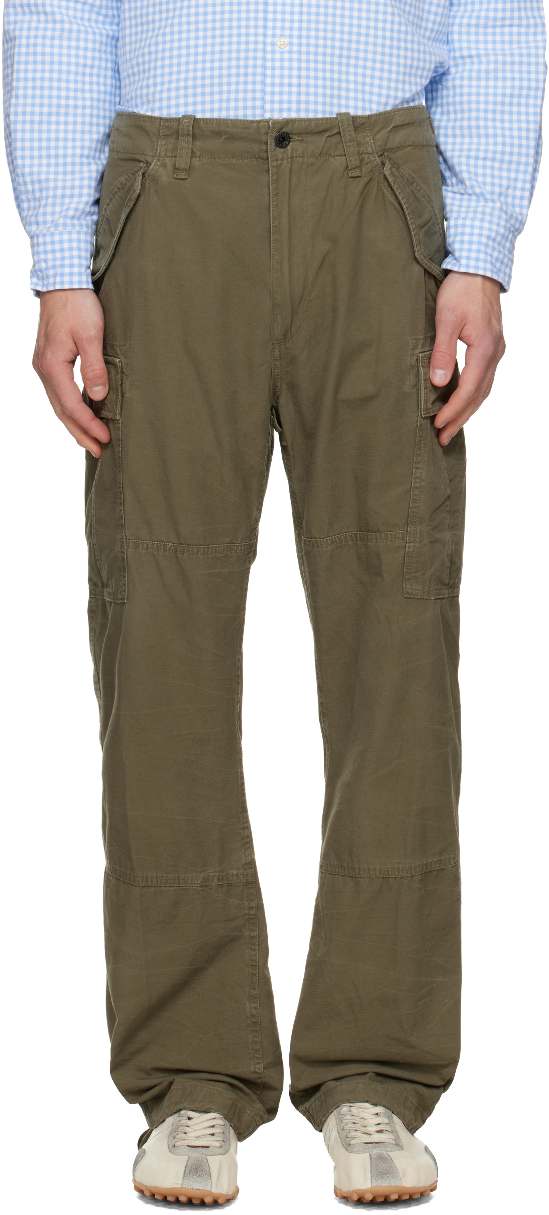 polo Ralph Lauren　カーゴパンツ カーキ 4ポケット Polo Ralph Lauren: カーキ LW Rustic Canvas カーゴパンツ | SSENSE 日本