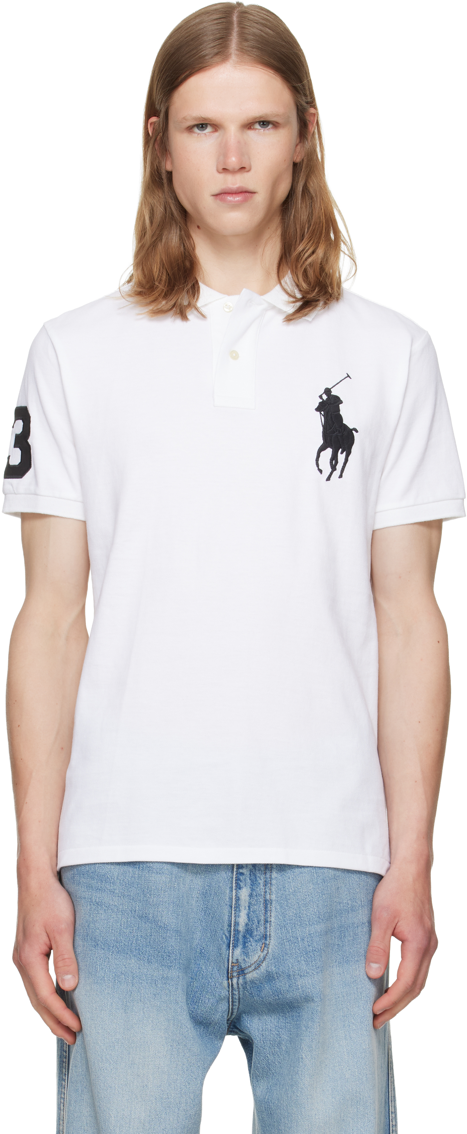 Polo Ralph Laurenのホワイト Big Pony メッシュ ポロシャツがセール中
