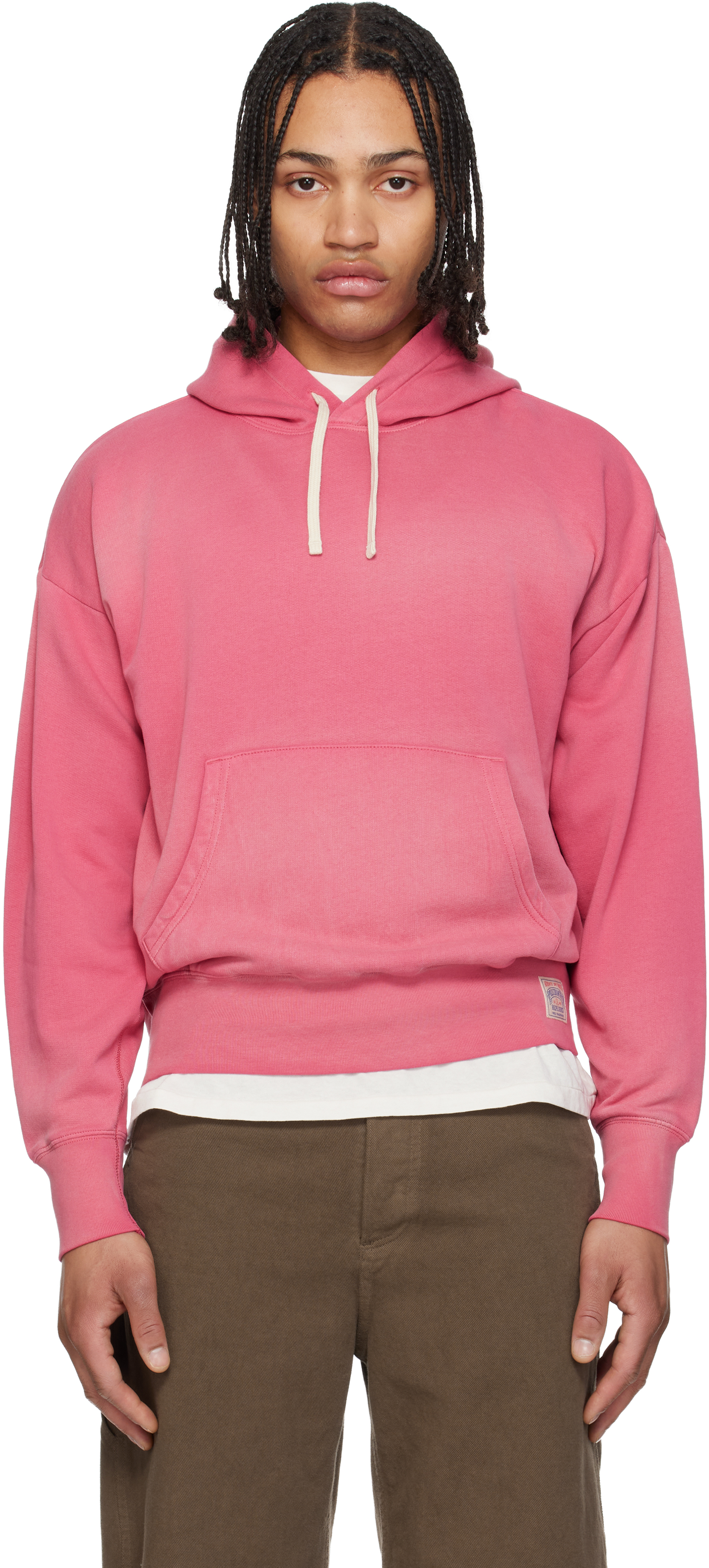 トップス Polo Ralph Lauren Vintage Fit Hoodie Polo Ralph Lauren: Pink Vintage Fit Fleece Hoodie | SSENSE
