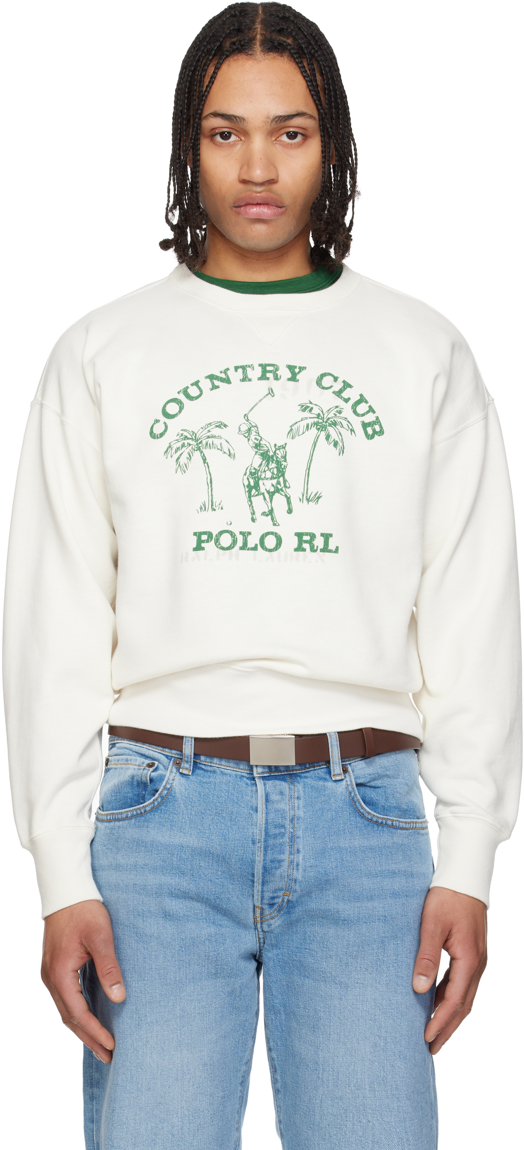 Off-White Vintage Fit Fleece Graphic Sweatshirt