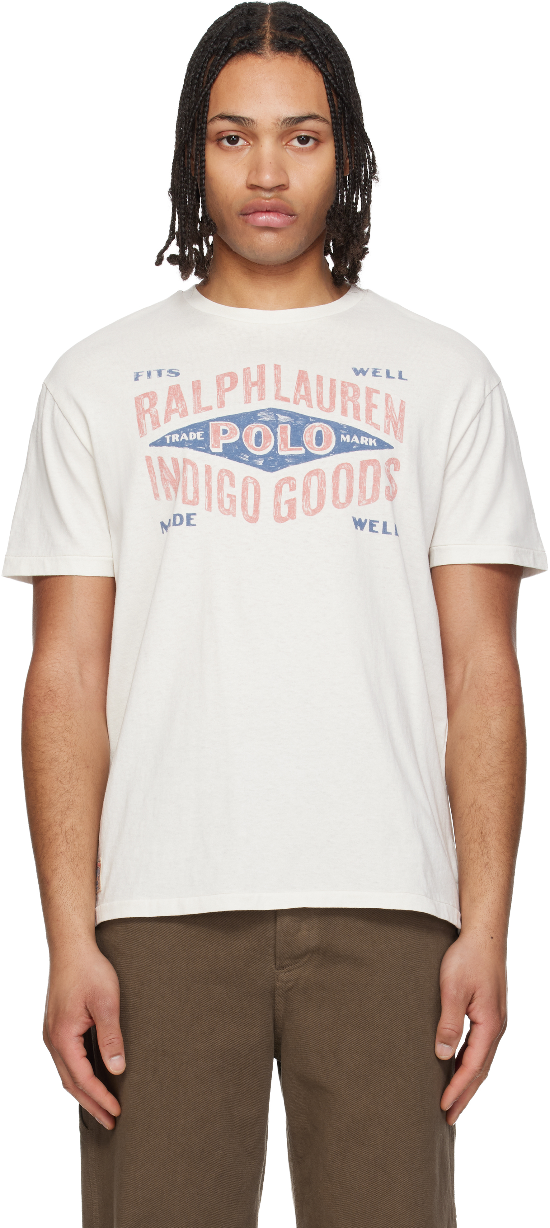 Polo Ralph Lauren: オフホワイト Classic Fit ジャージ グラフィックT