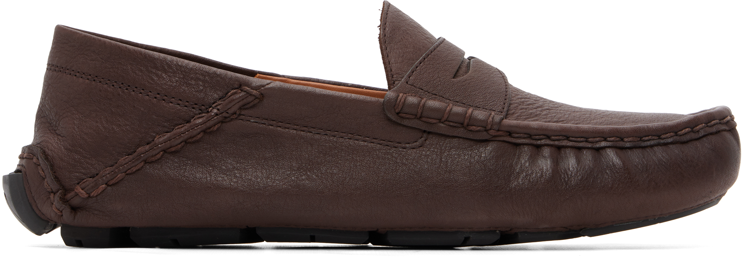 Polo Ralph Lauren Anders Bit Mens 8 D Dark Brown Leather Driving Loafers Shoes Polo Ralph Lauren Brown Anders Leather Driver Polo Ralph Lauren main image 4