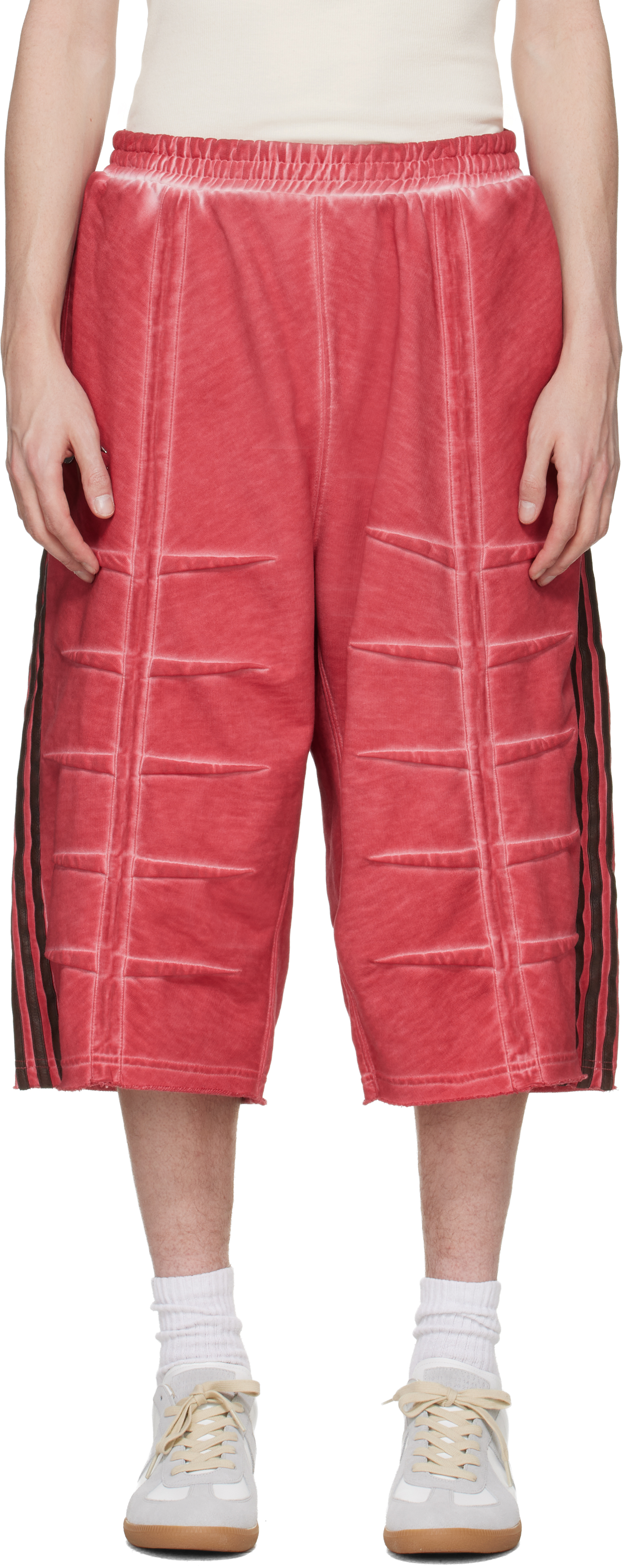 Thug Club: Red adidas Originals Edition TC Sweat Shorts | SSENSE