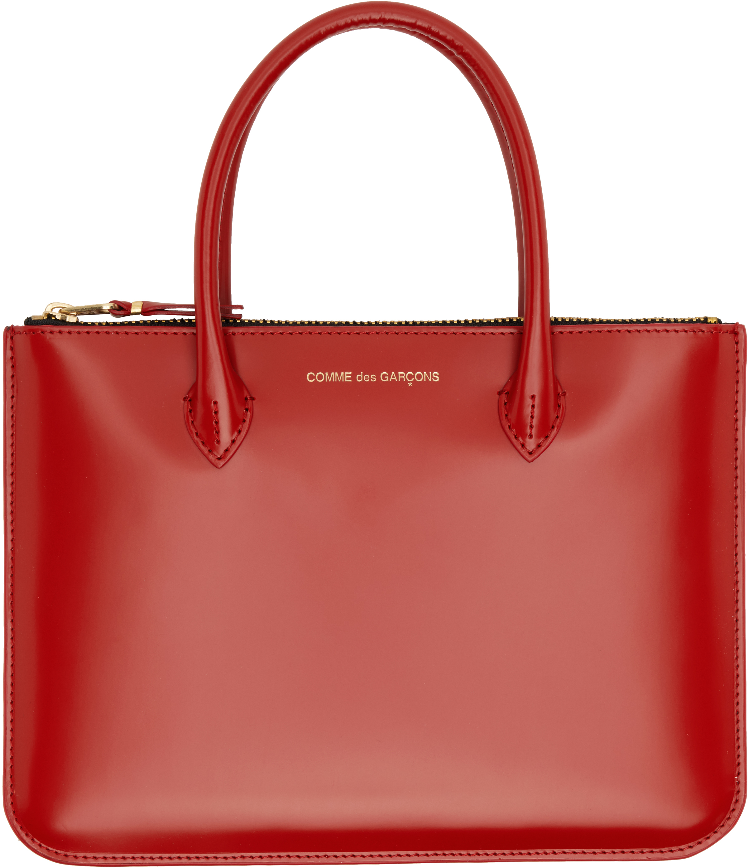 Comme Des Garçons Red Handles Large Pouch In Red