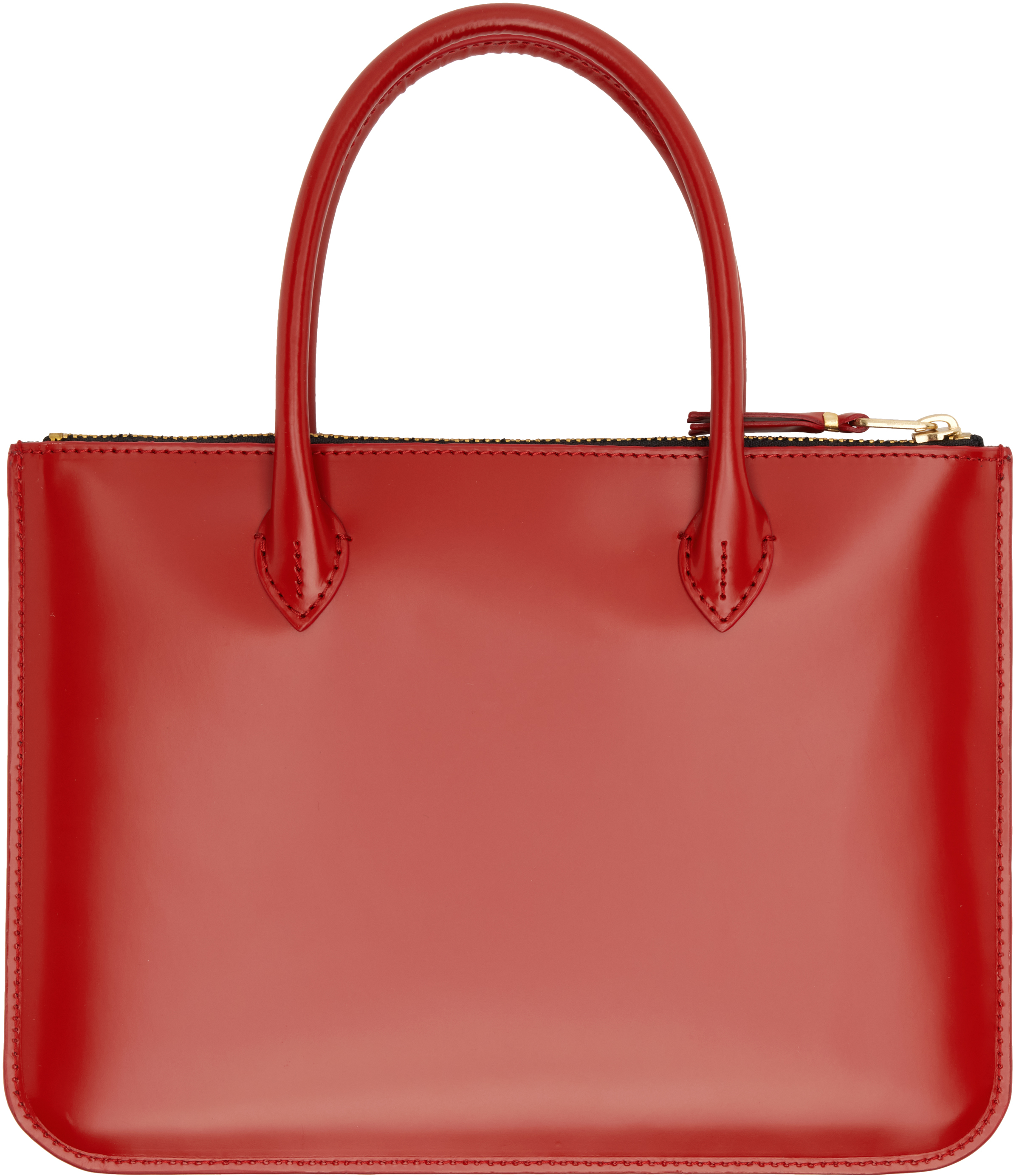 Comme Des Garçons Red Handles Large Pouch In Red