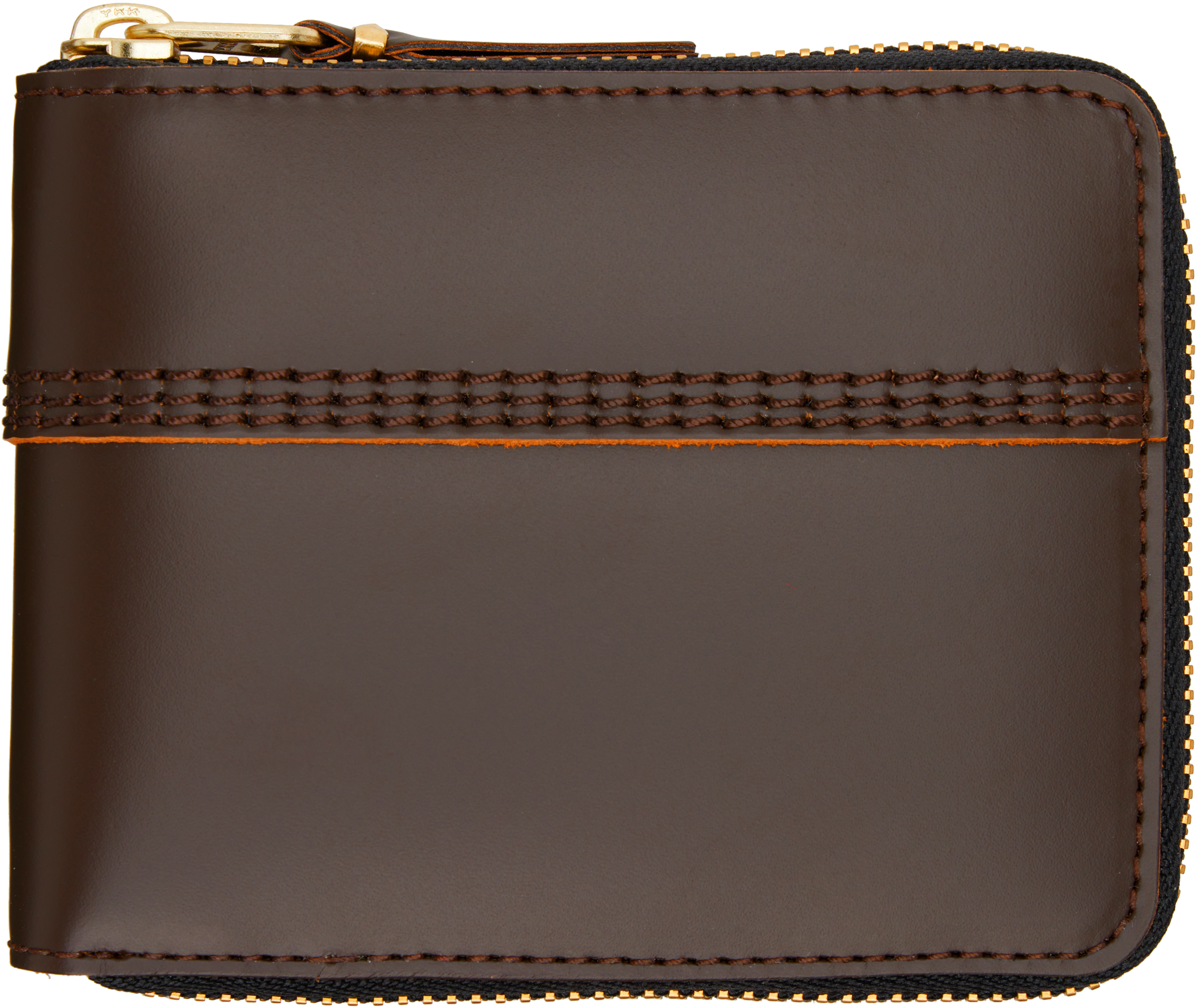 Brown Triple Stitch Wallet
