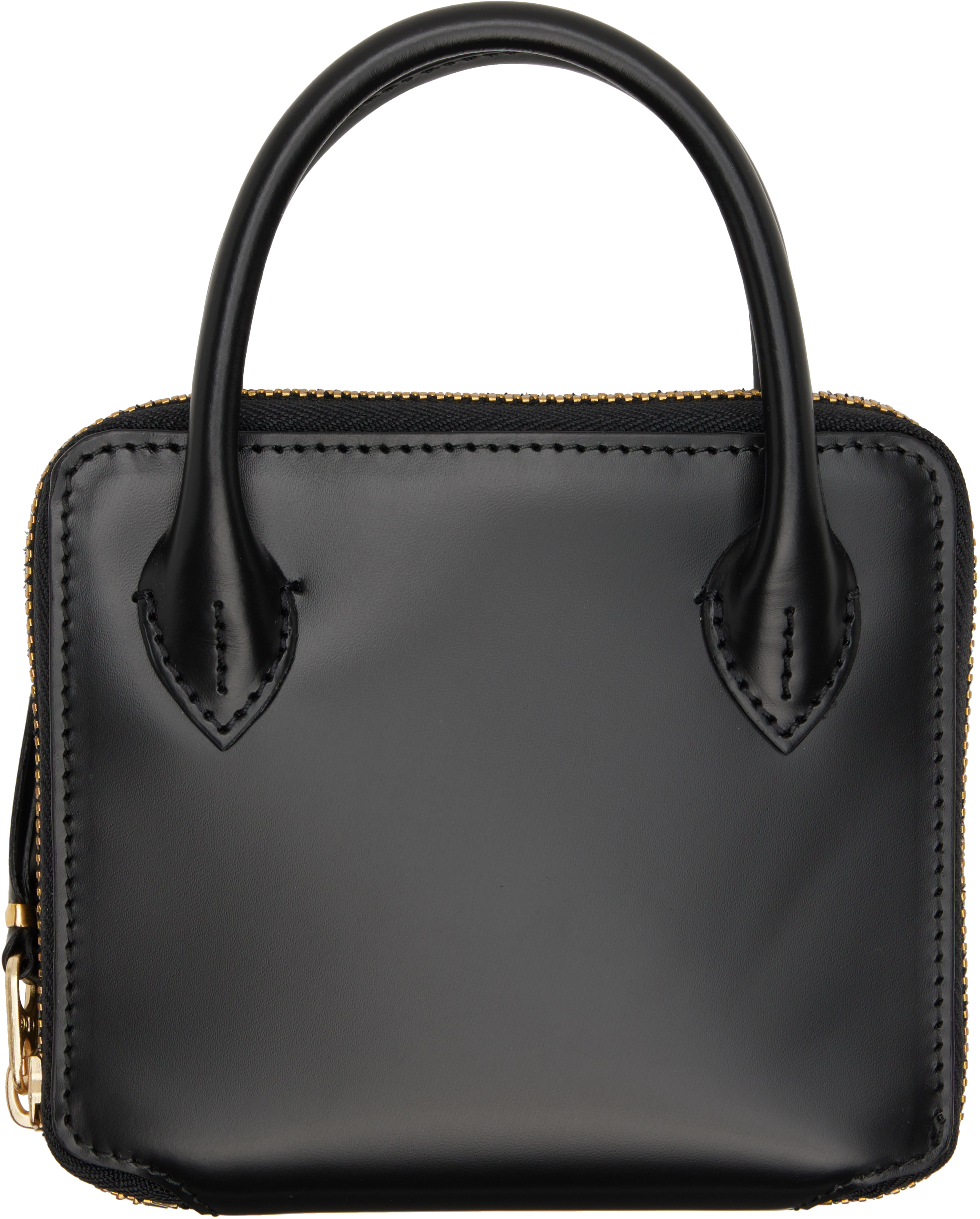 Black Handles Medium Zip Wallet by COMME des GARÇONS WALLETS on Sale