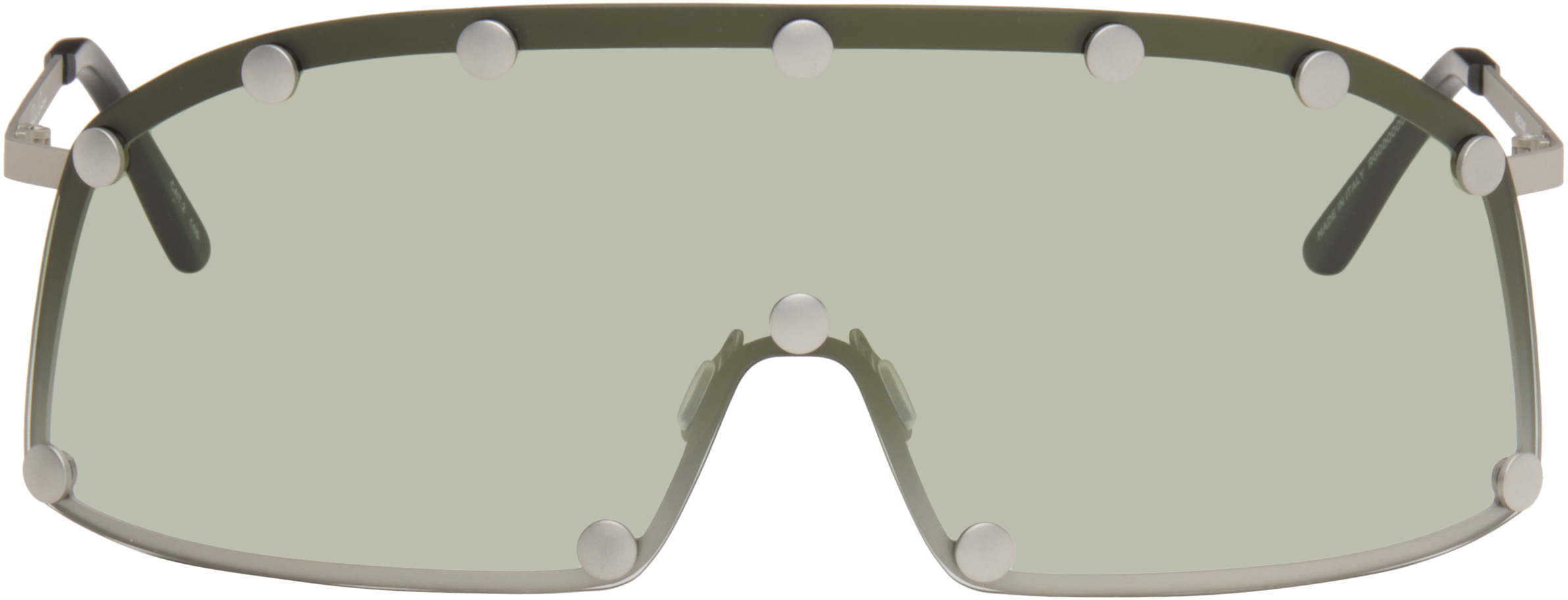 Rick Owens: Silver Shielding Sunglasses | SSENSE
