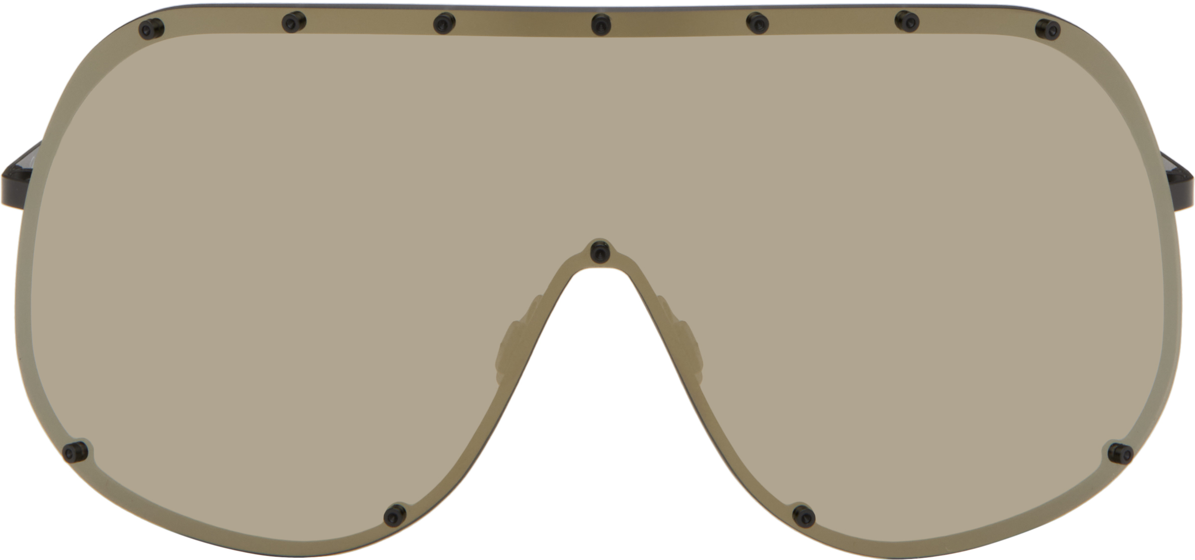 Rick Owens: Black Temple Mask Sunglasses | SSENSE