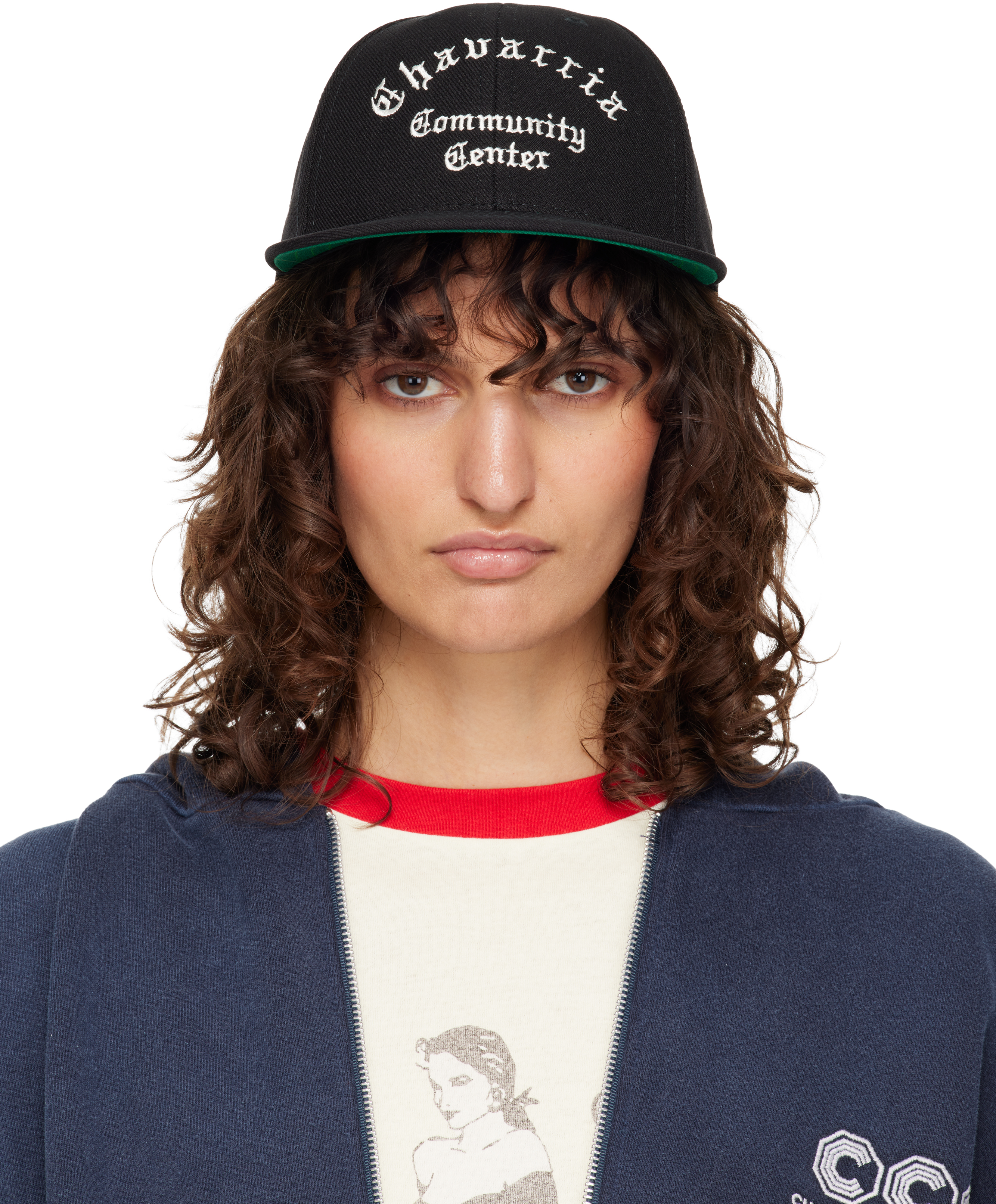 Black 'Chavarria Community Center' Cap by WILLY CHAVARRIA on Sale