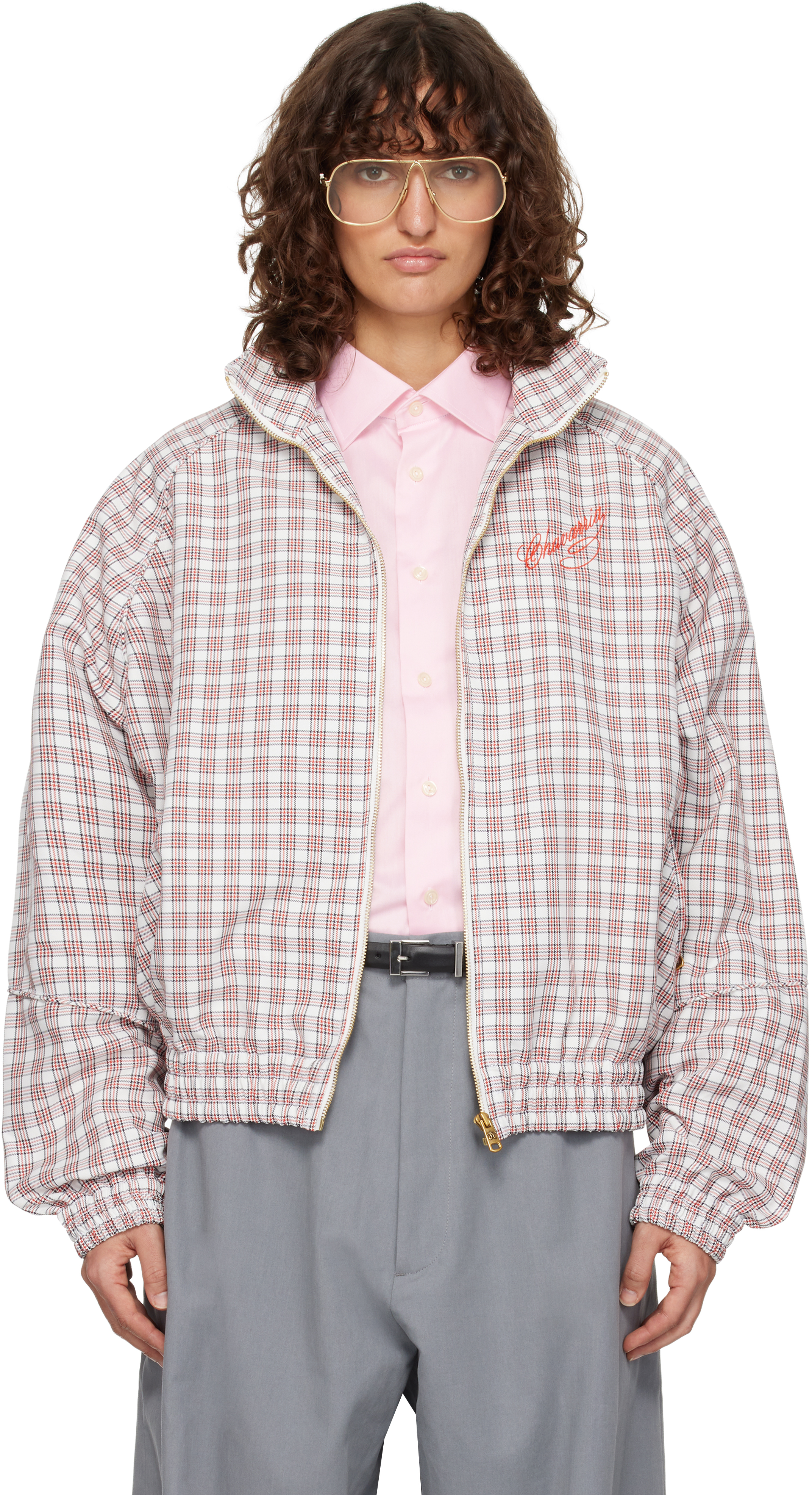 WILLY CHAVARRIAのホワイト＆レッド Ruff Rider トラックジャケットが