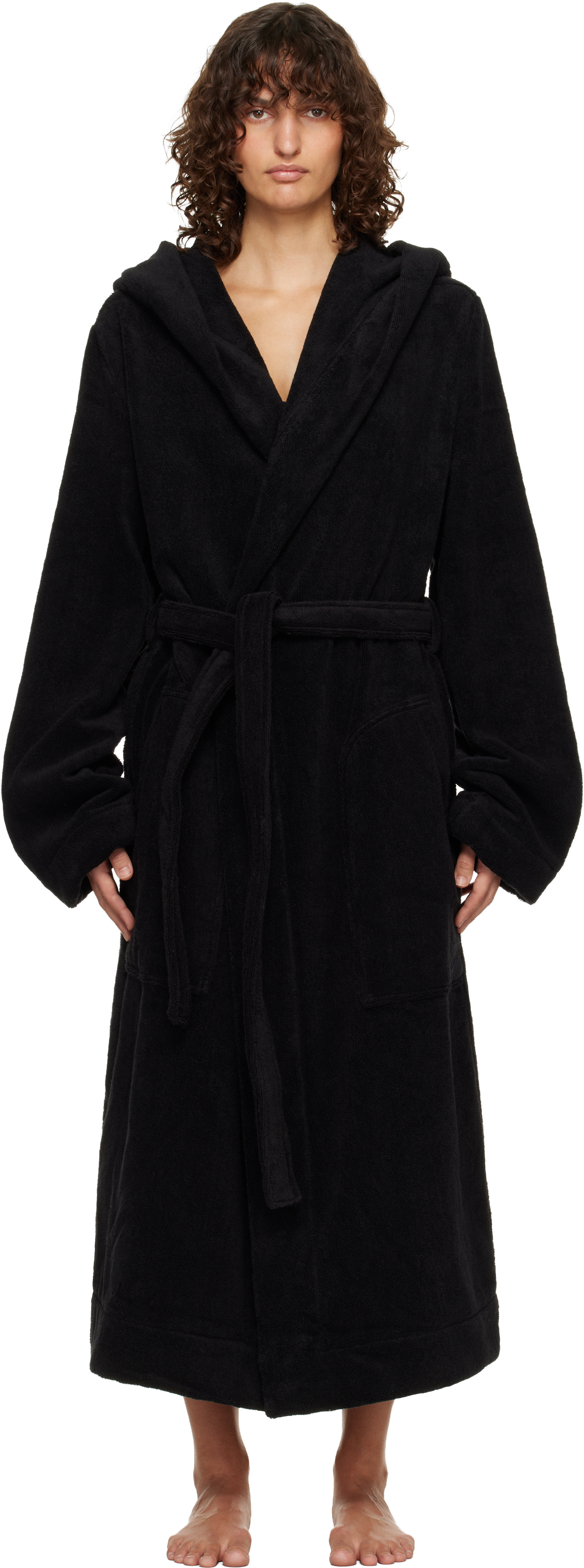 Rick Owens Black Temple Pentagram Bathrobe