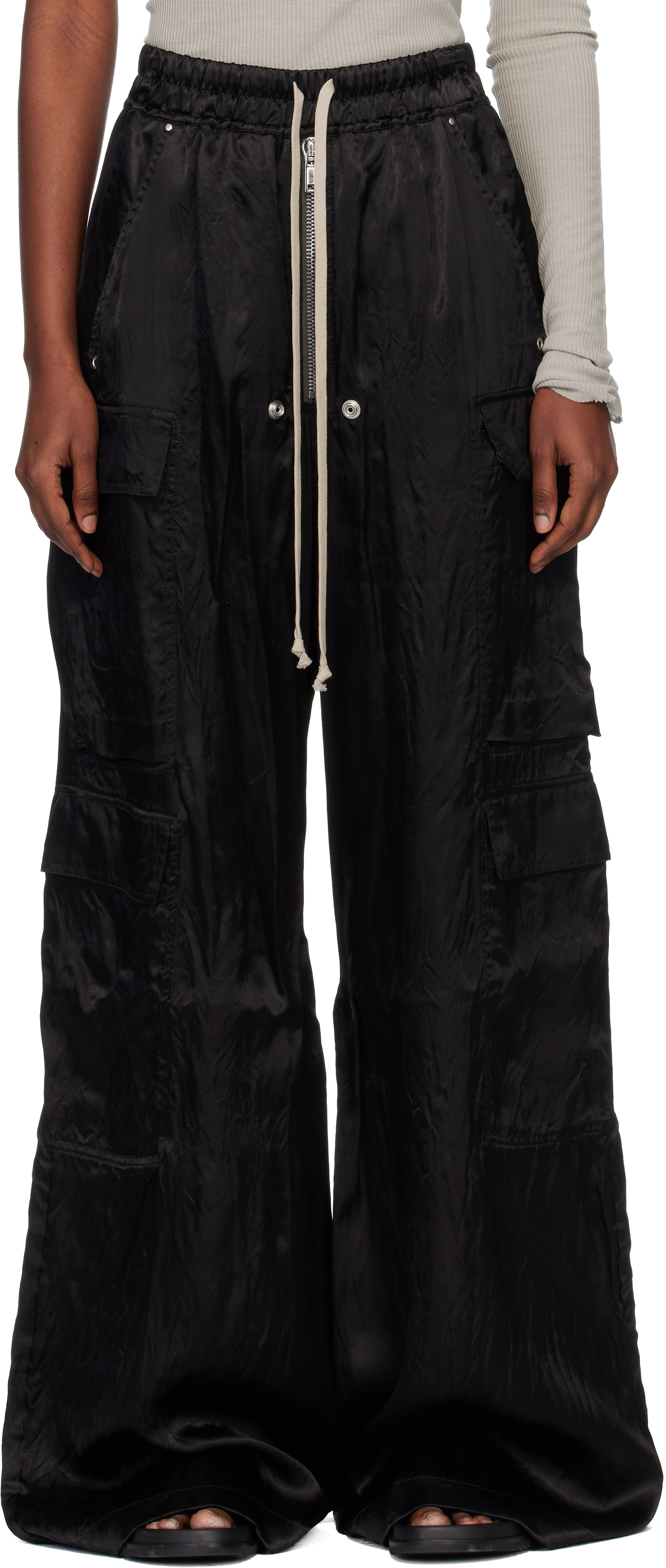 Rick Owens: Black Temple Cargobelas Cargo Pants | SSENSE