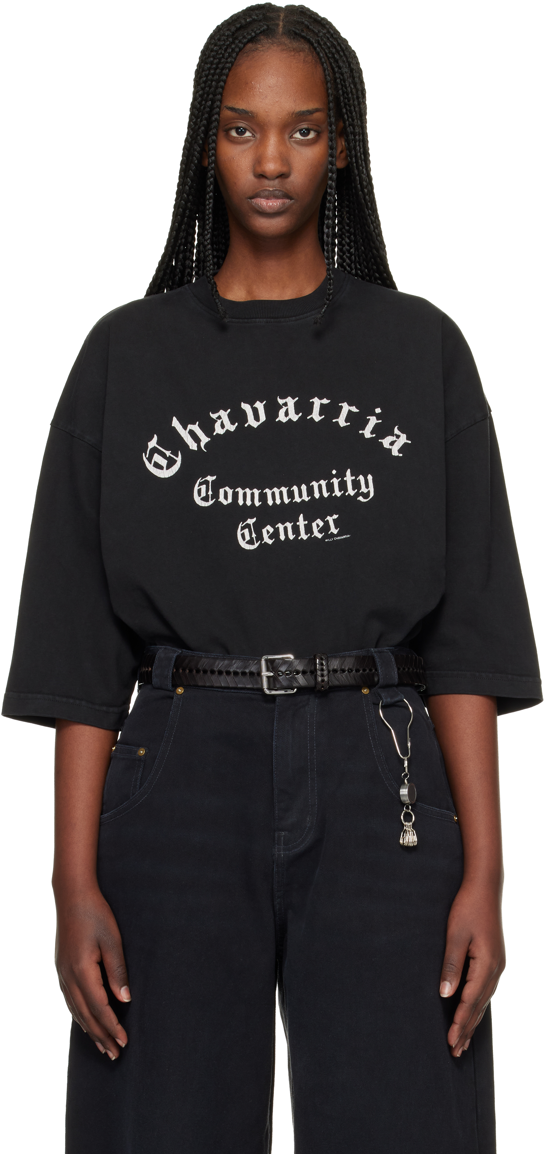 WILLY CHAVARRIA: Black 'Chavarria Community Center' Buffalo T