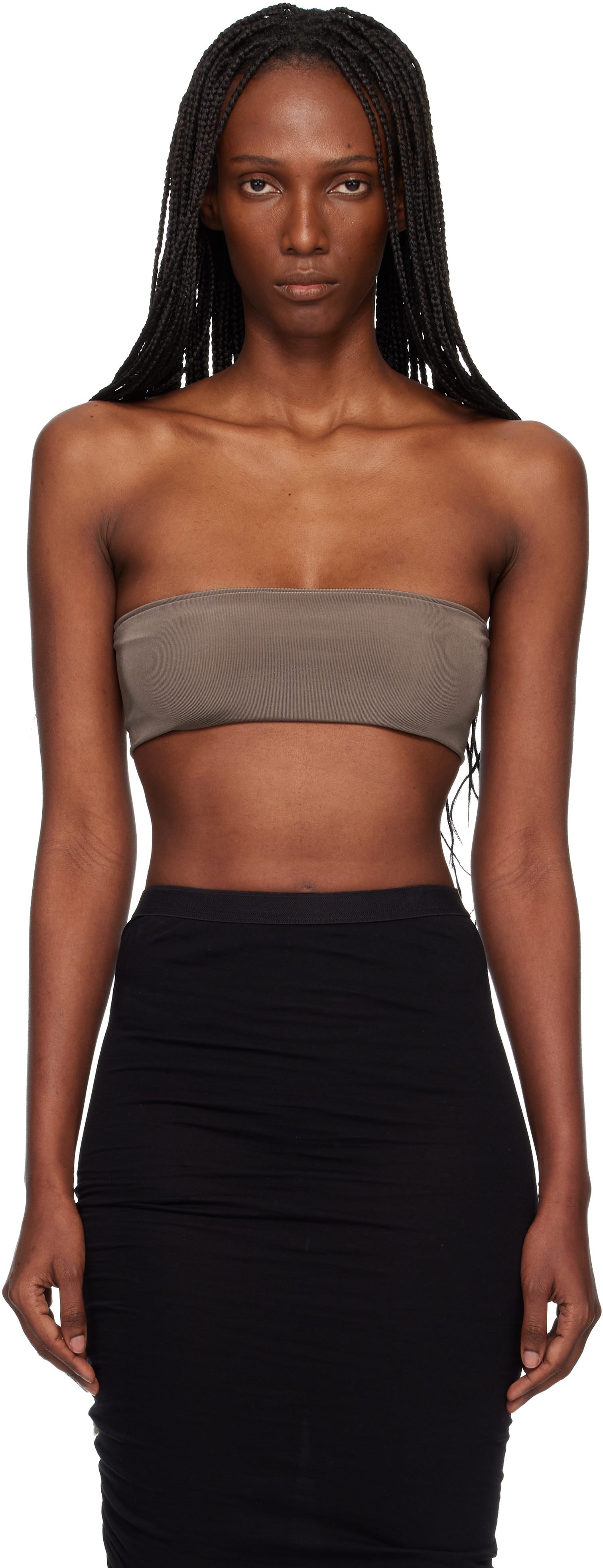 Rick Owens: グレー Temple Bandeau チューブトップ | SSENSE 日本
