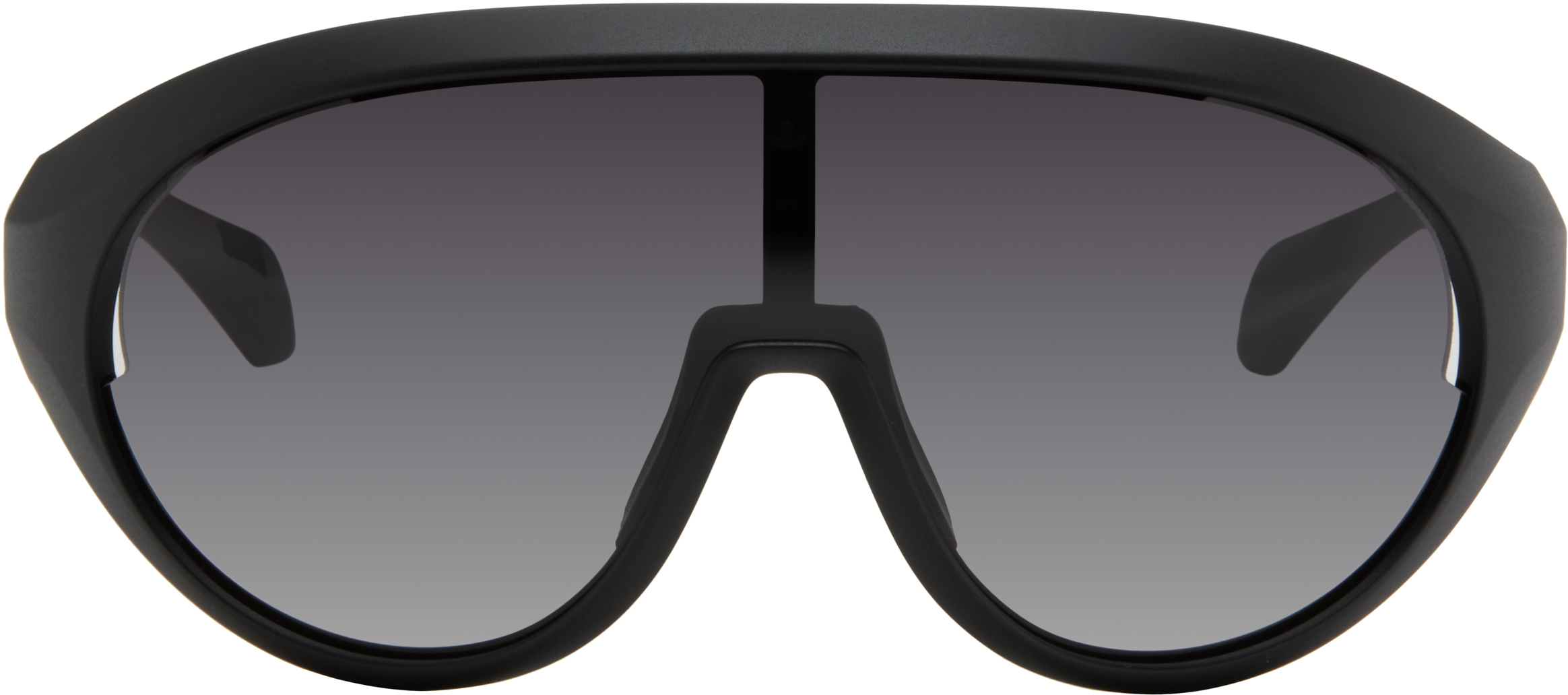 Rick Owens: Moncler + Rick Owens Black Nylon Sunglasses | SSENSE