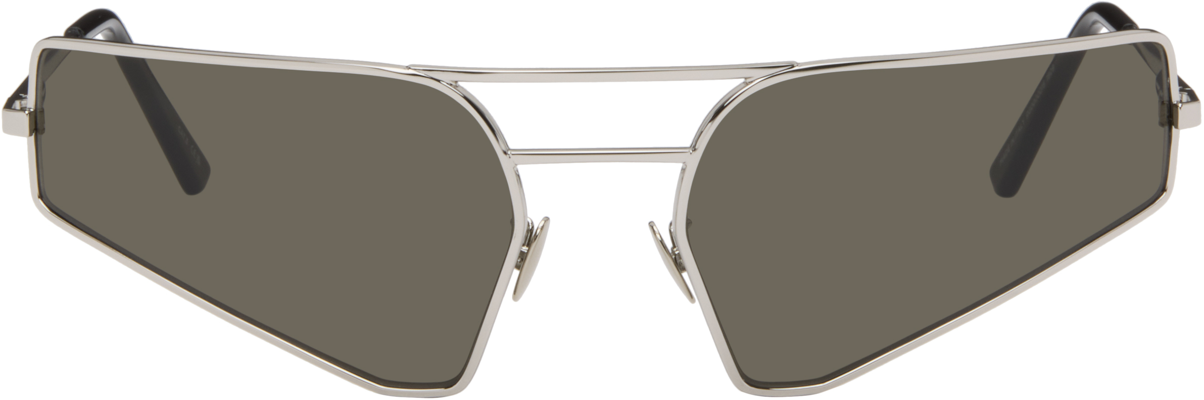 Rick Owens Silver Temple Prong Sunglasses