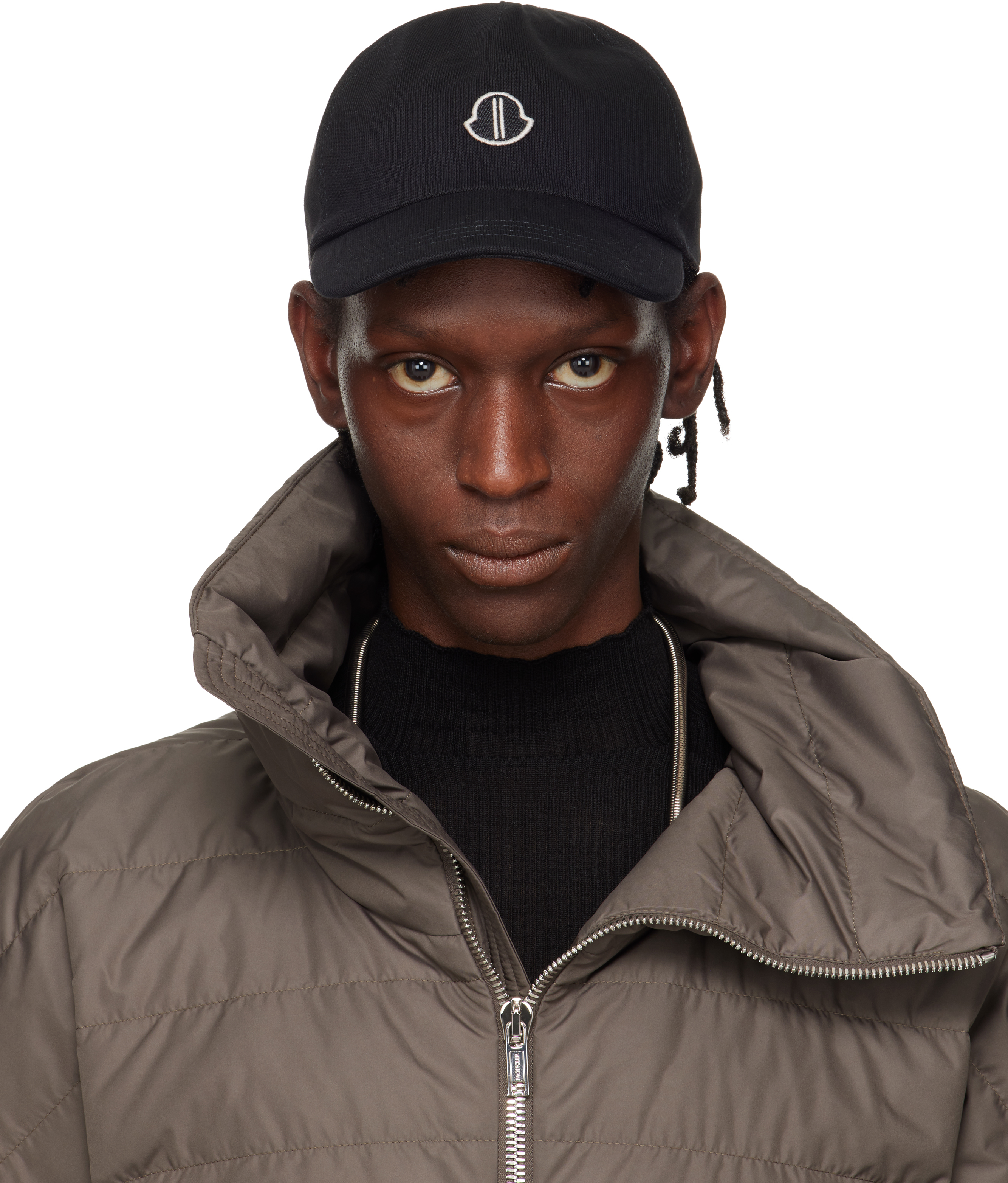 Rick Owens: Moncler + Rick Owens ブラック Baseball ハット | SSENSE